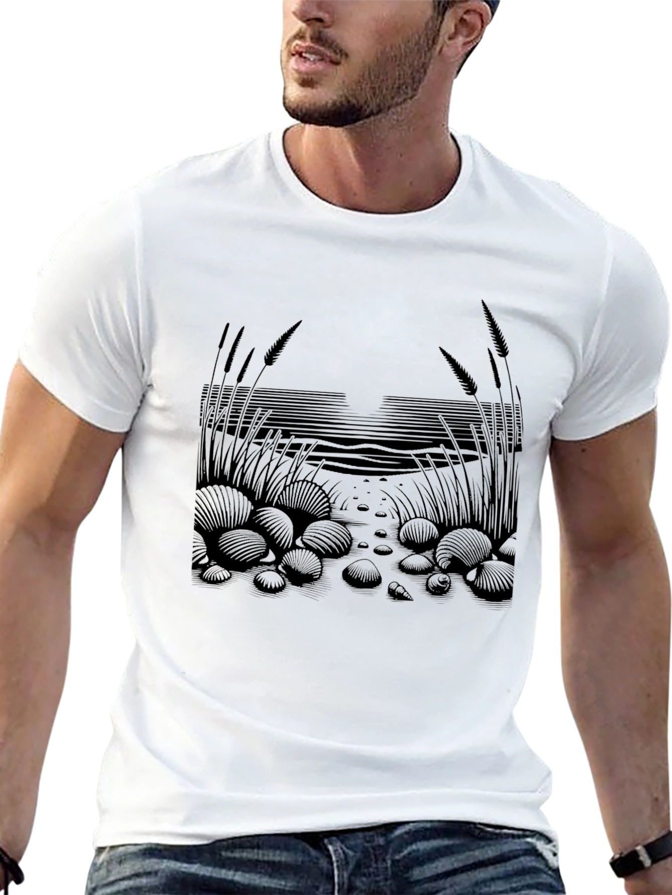 Coastal Graphic Tee - Unisex Black T-Shirt