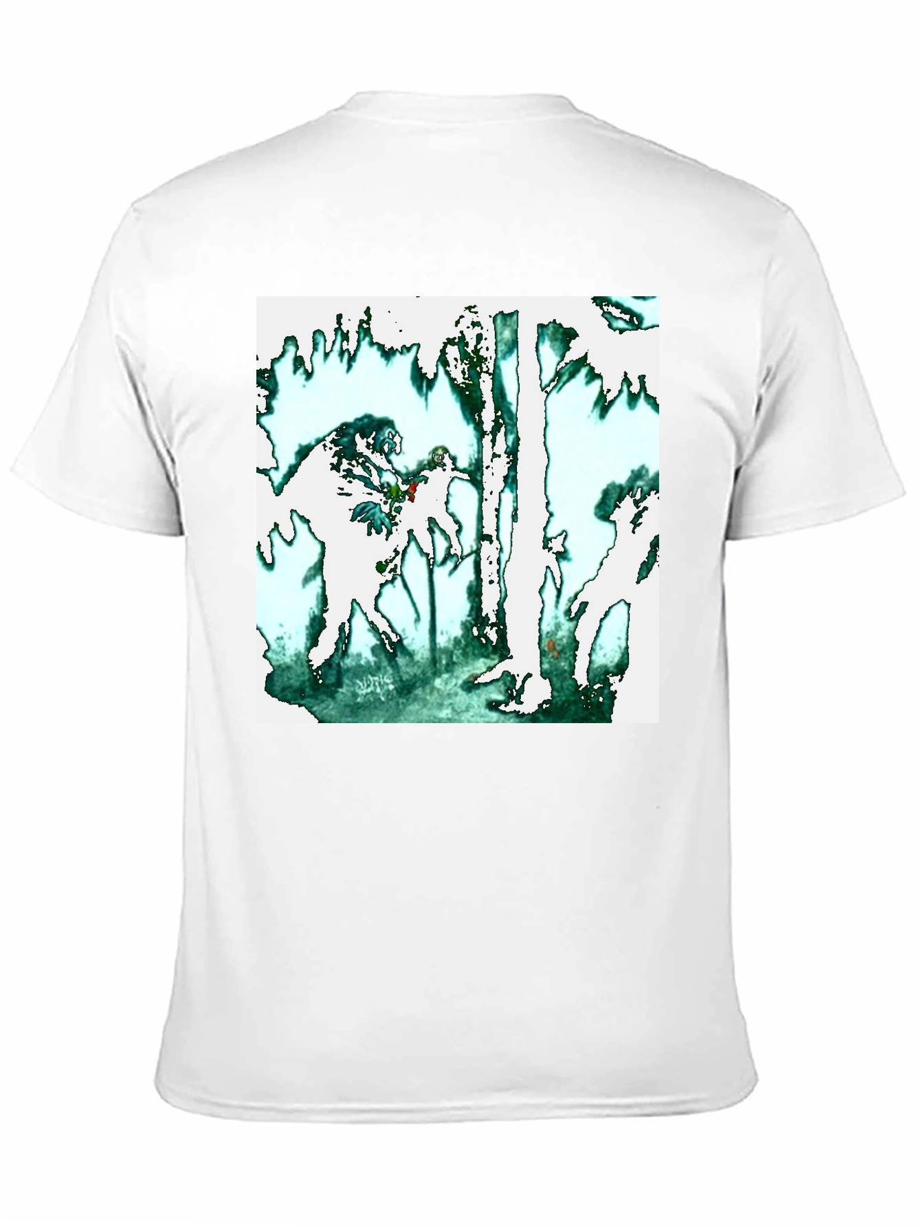 Abstract Forest Graphic Black T-Shirt