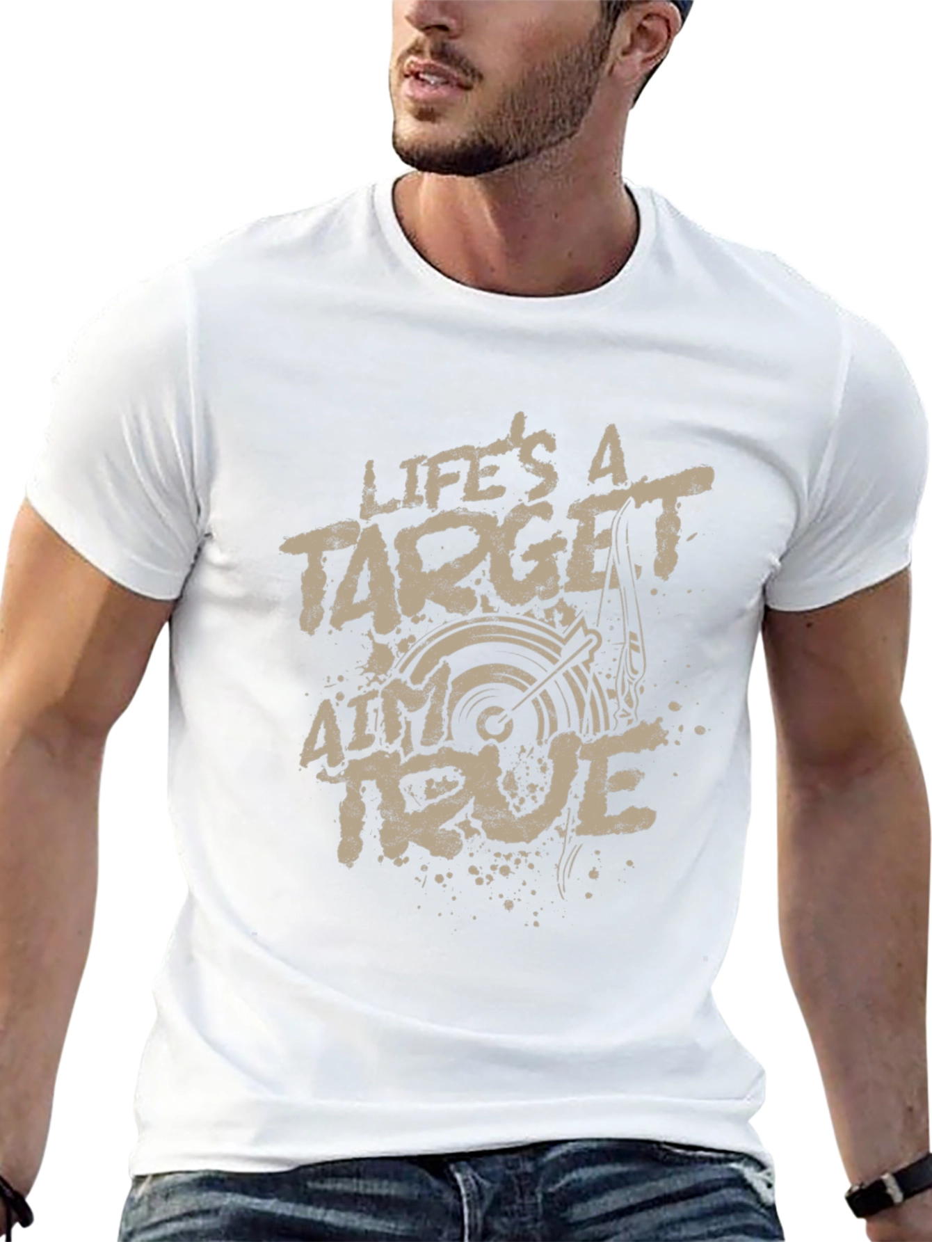 Lifes a Target Aim True Graphic Tee - Mens