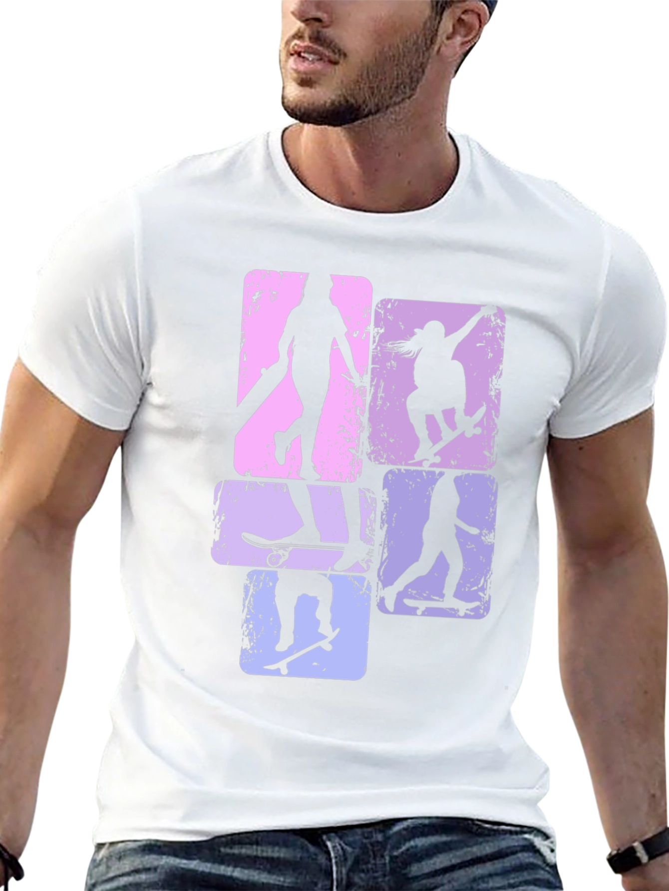 Skateboarder Silhouette Graphic Tee