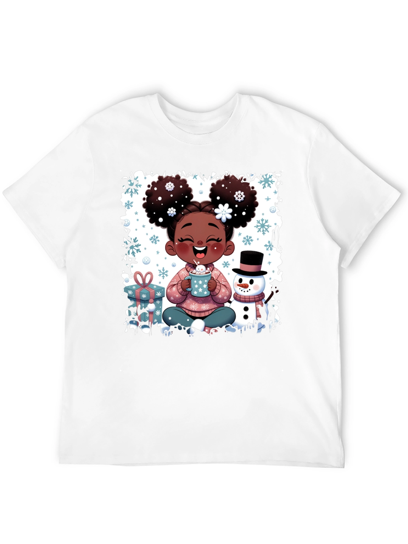 Festive Holiday Girl Graphic Tee