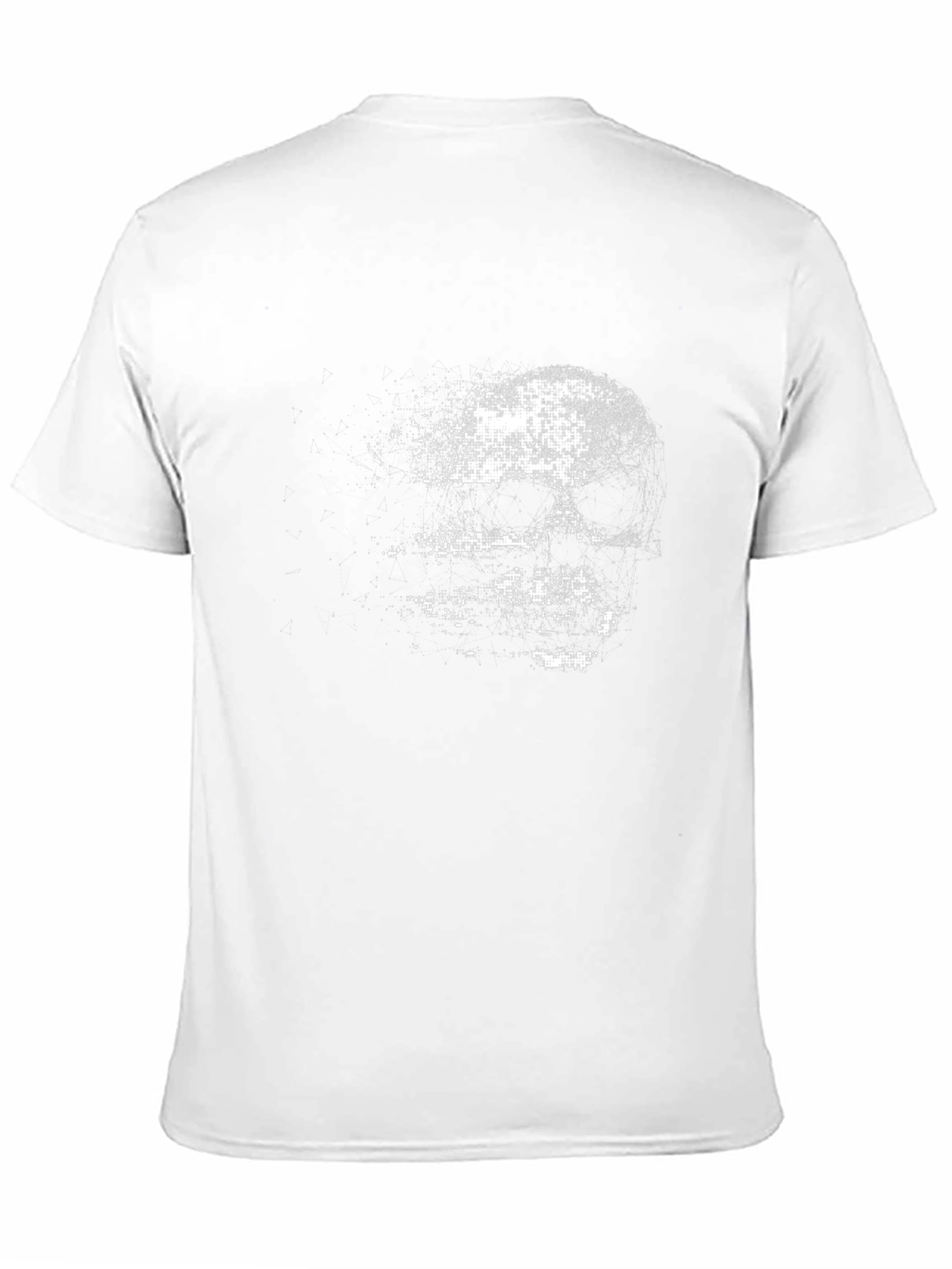 Pixelated Skull Graphic Black T-Shirt