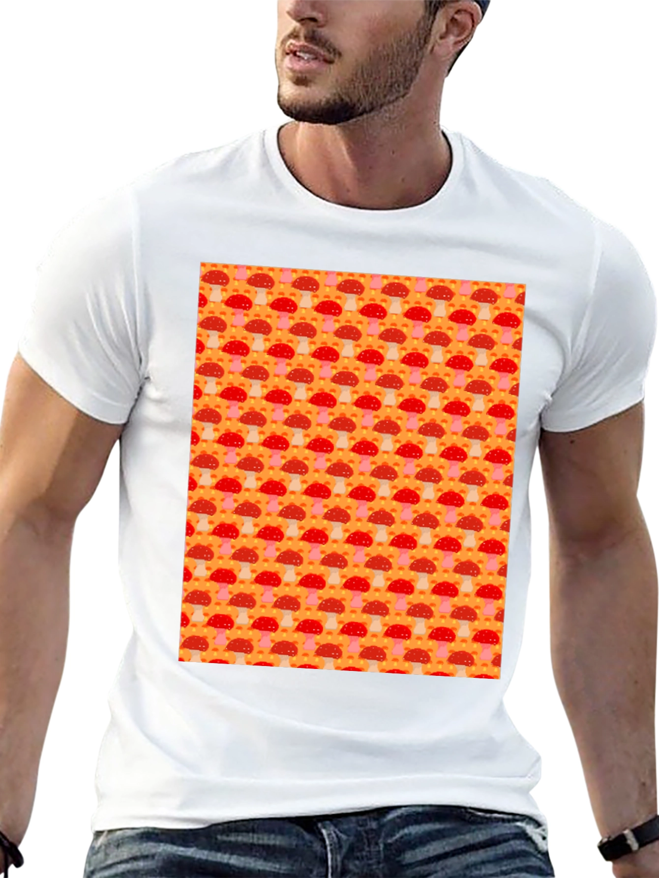 Mushroom Pattern Tee - Funky & Fun