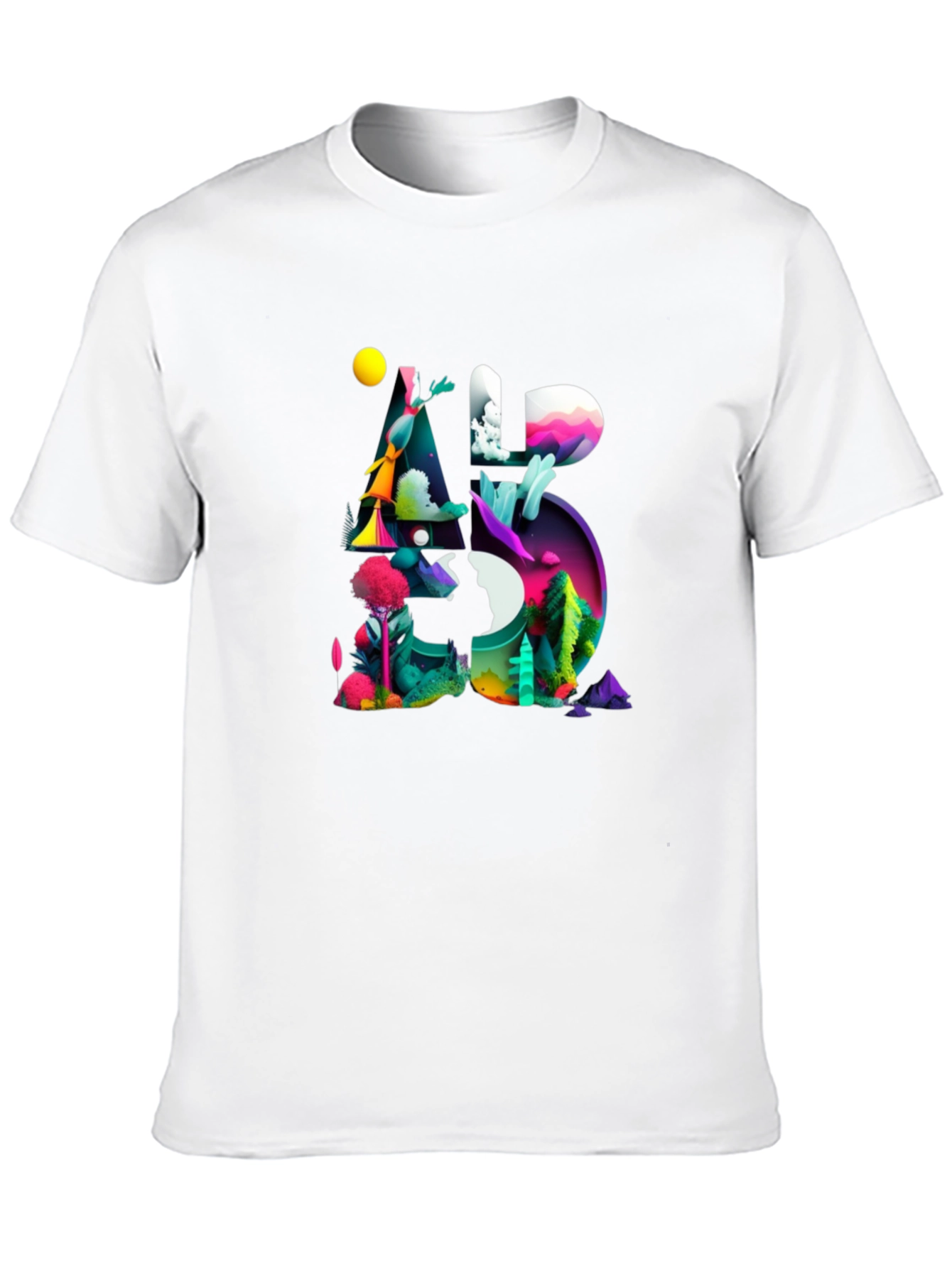 Abstract Art Graphic Tee - Black Unisex T-Shirt