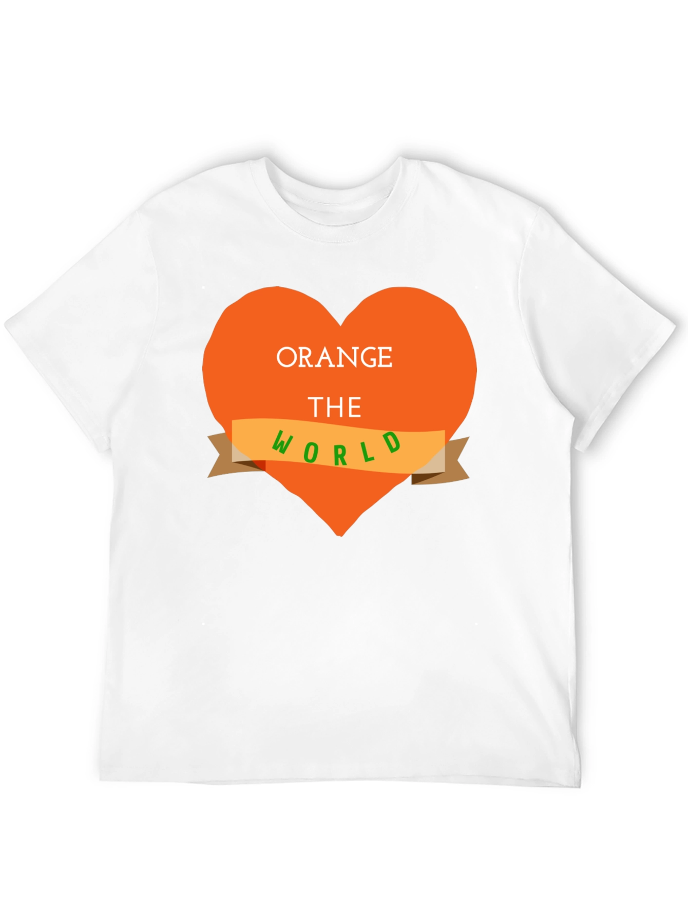 Orange the World T-Shirt - Heart Design