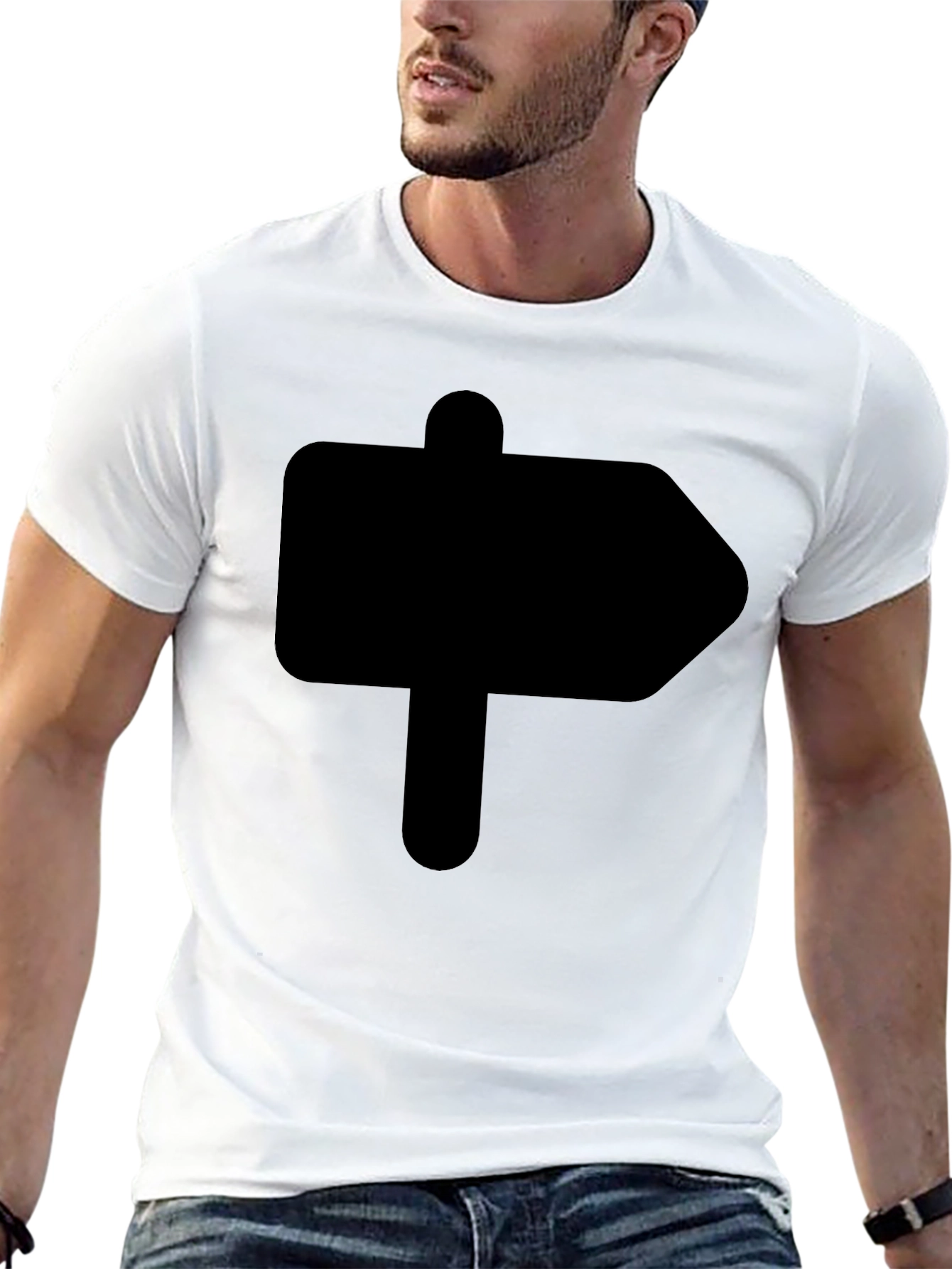 Direction Sign T-Shirt - Black Arrow Graphic Tee
