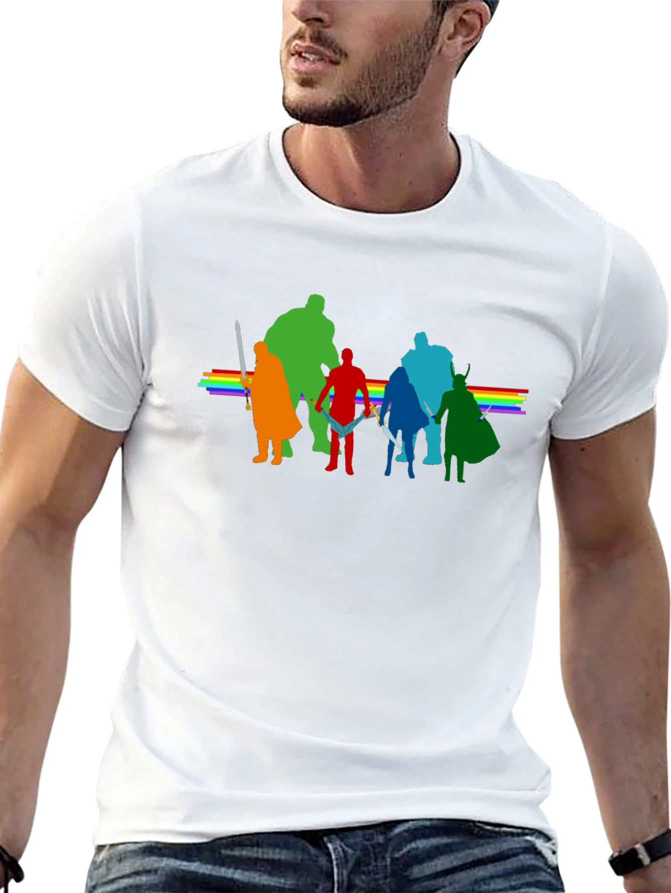 Rainbow Avengers T-Shirt - Stylish Graphic Tee