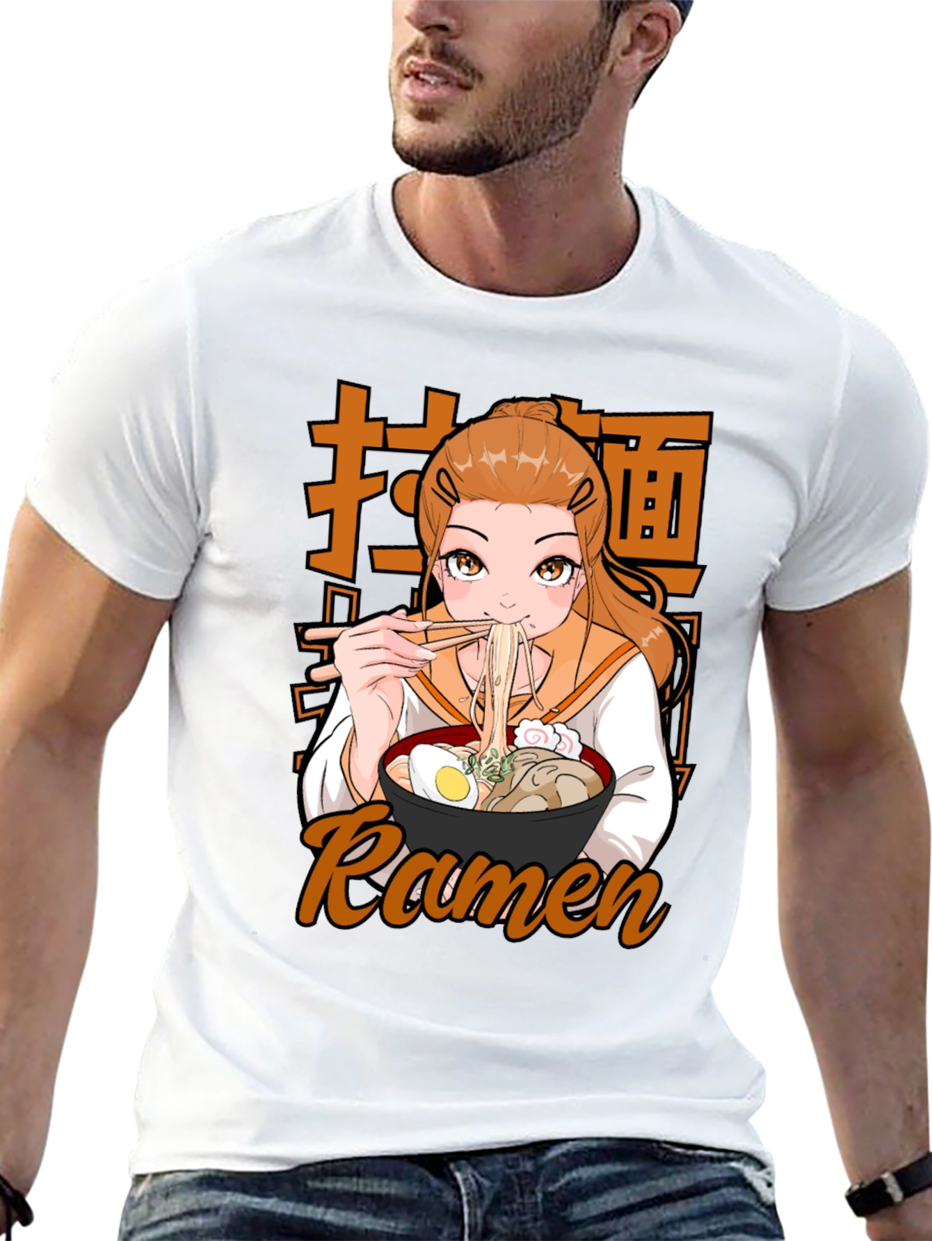 Anime Ramen T-Shirt - Casual Graphic Tee