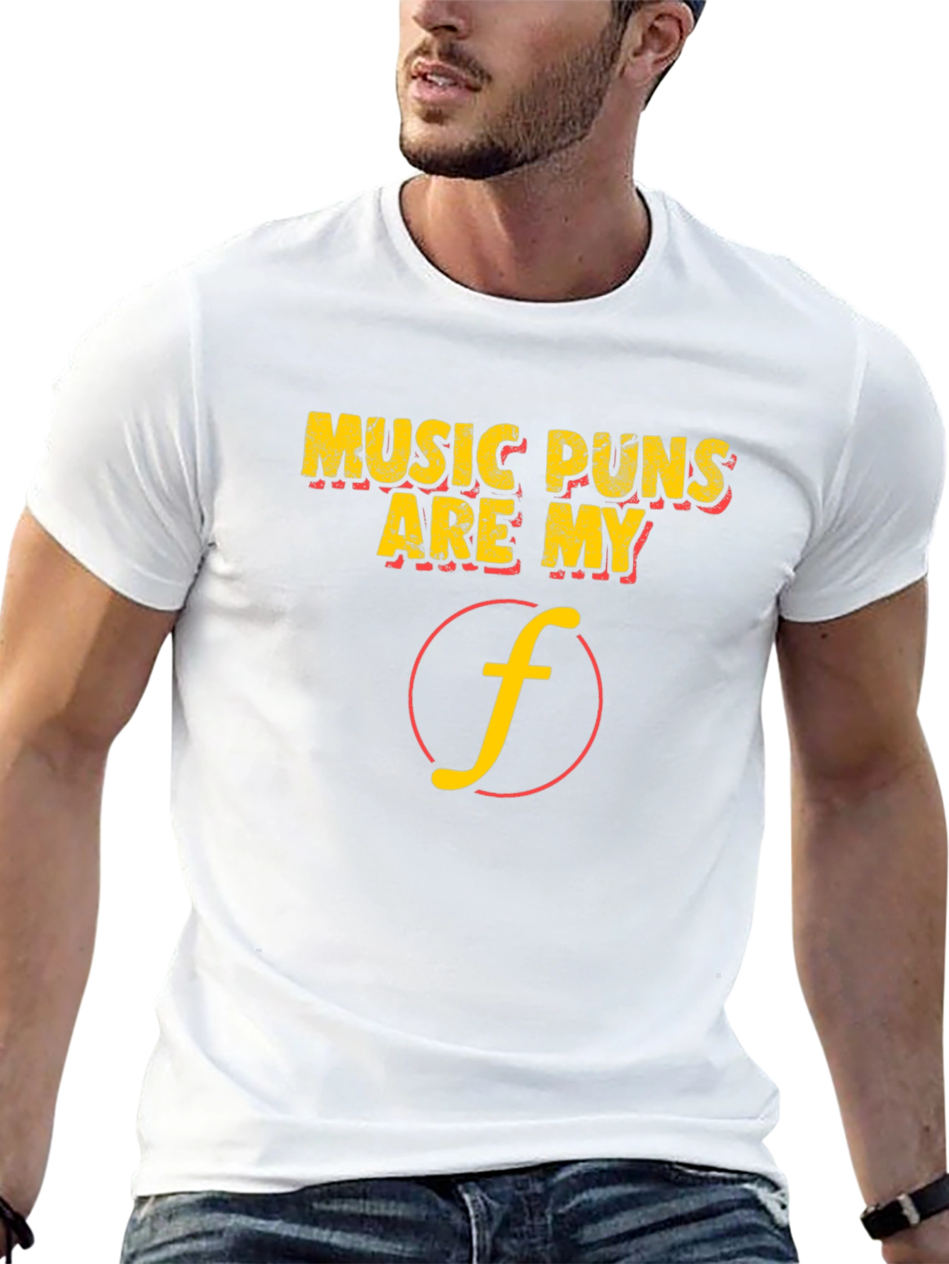 Music Puns Are My Forte Black T-Shirt