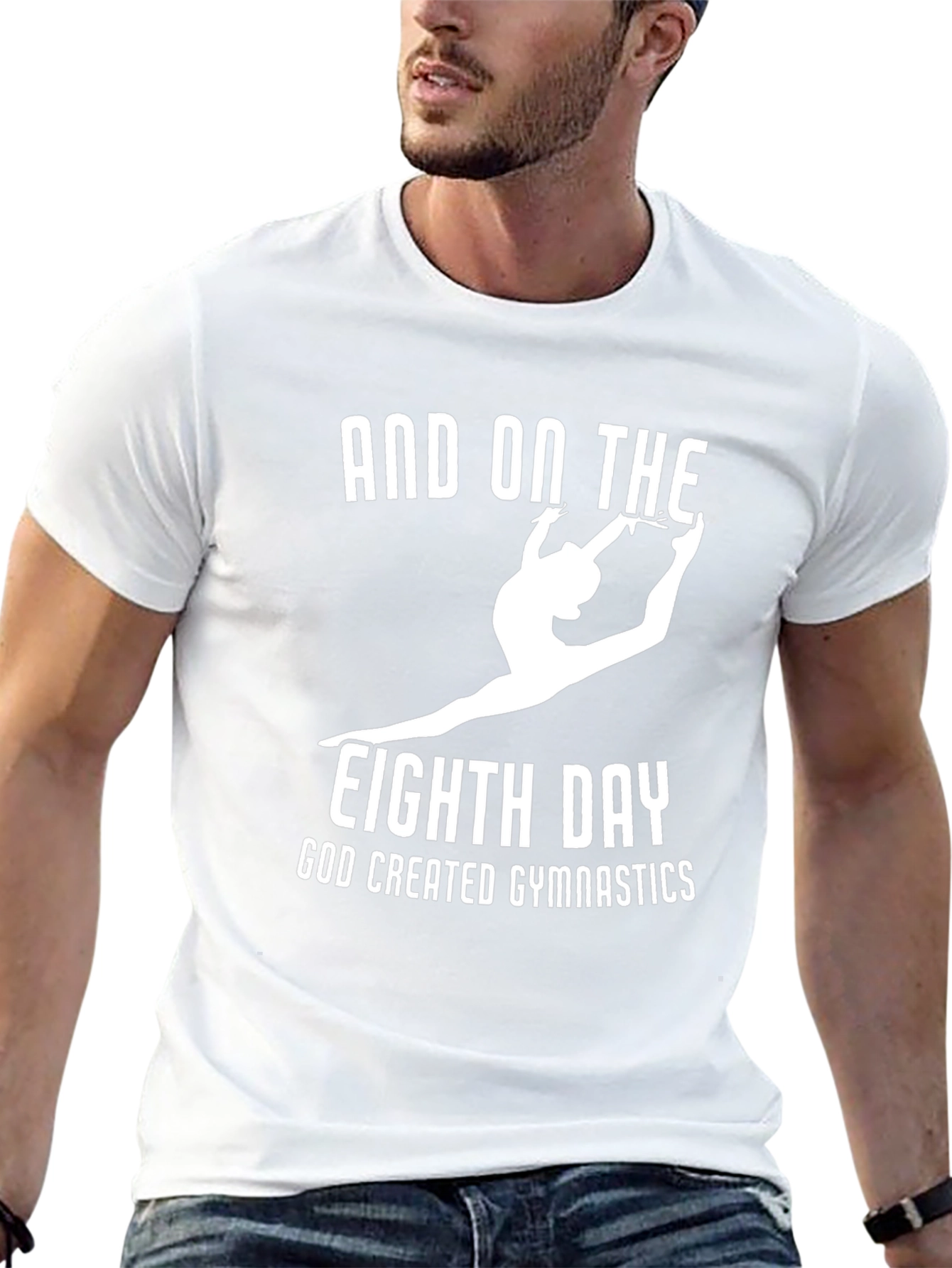Gymnastics T-Shirt: God Created Gymnastics Design