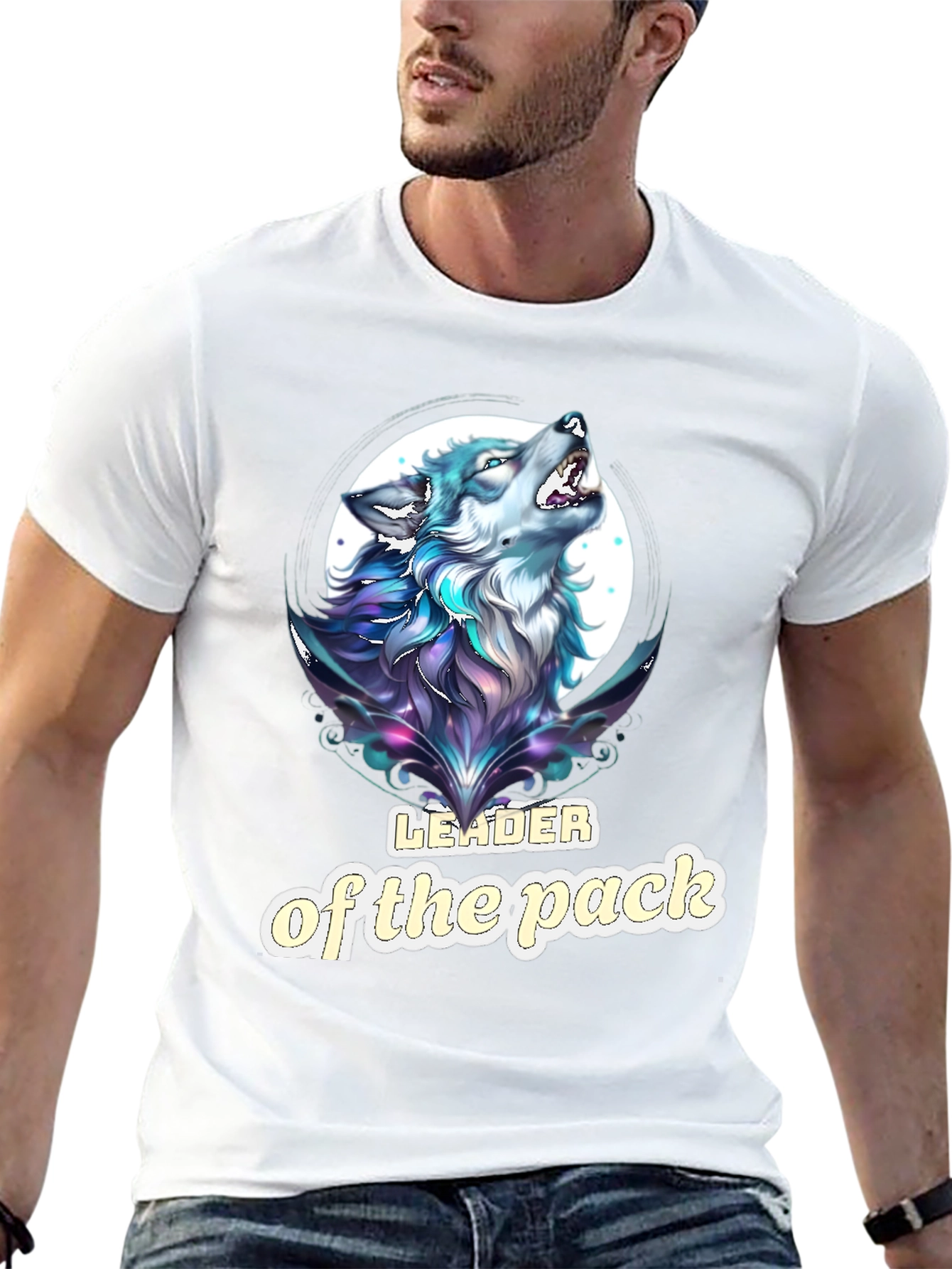 Leader of the Pack Wolf Graphic T-Shirt