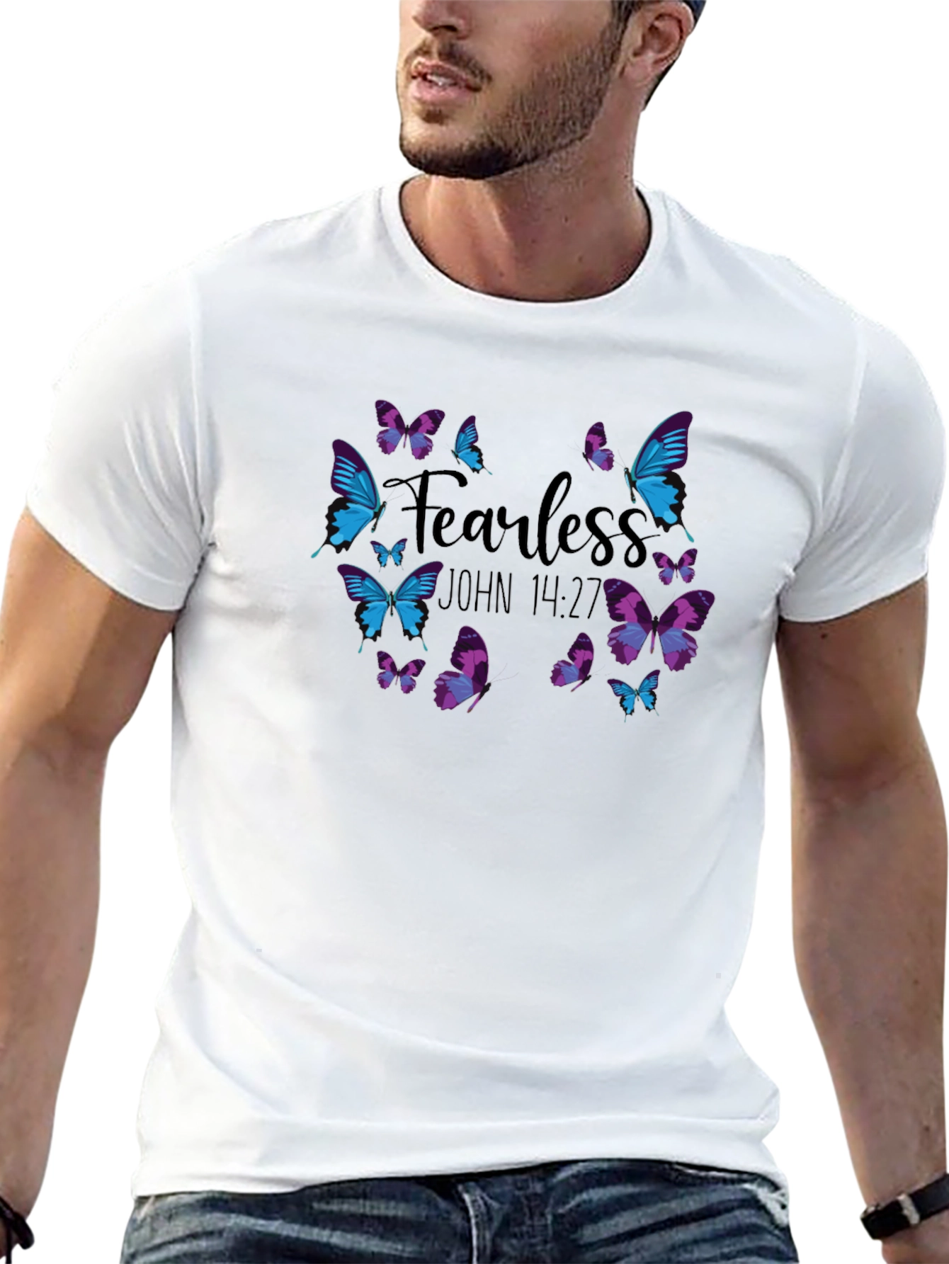 Fearless Butterfly Christian Graphic T-Shirt
