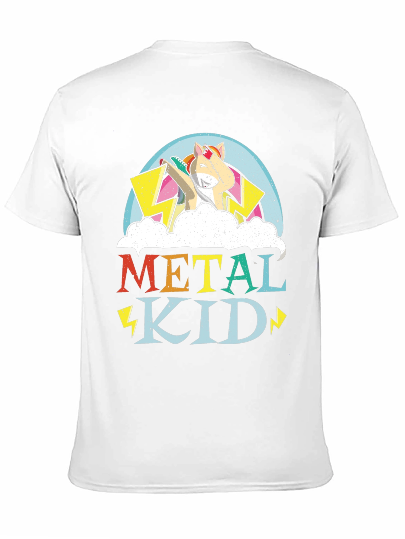 Metal Kid Unicorn Dab Graphic T-Shirt