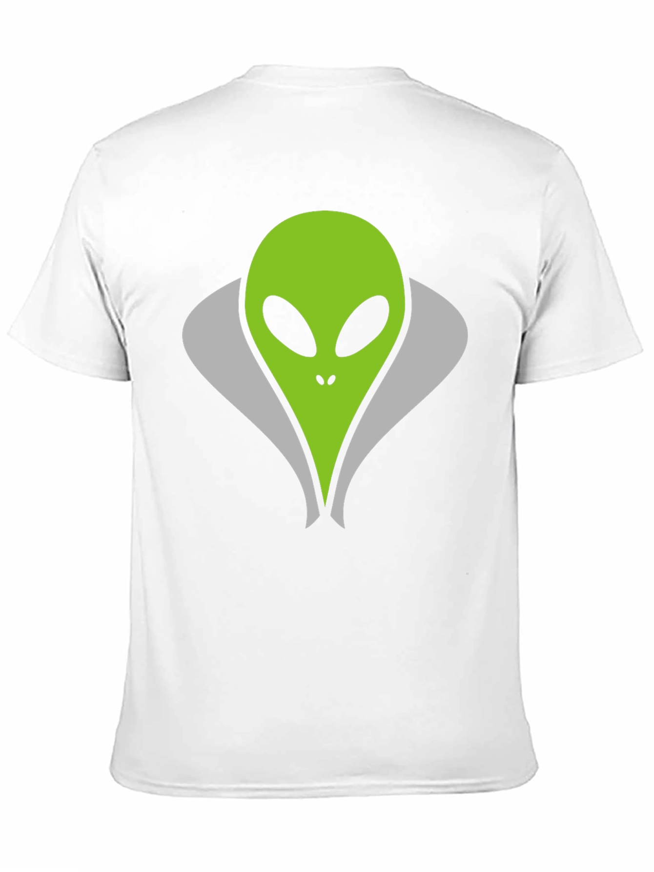 Alien Head Graphic Tee - Black Cotton T-Shirt