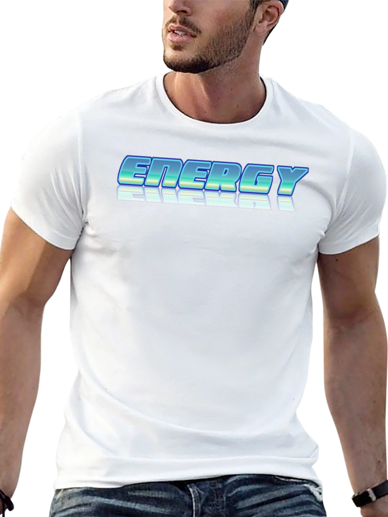 Energy Retro Graphic Black T-Shirt