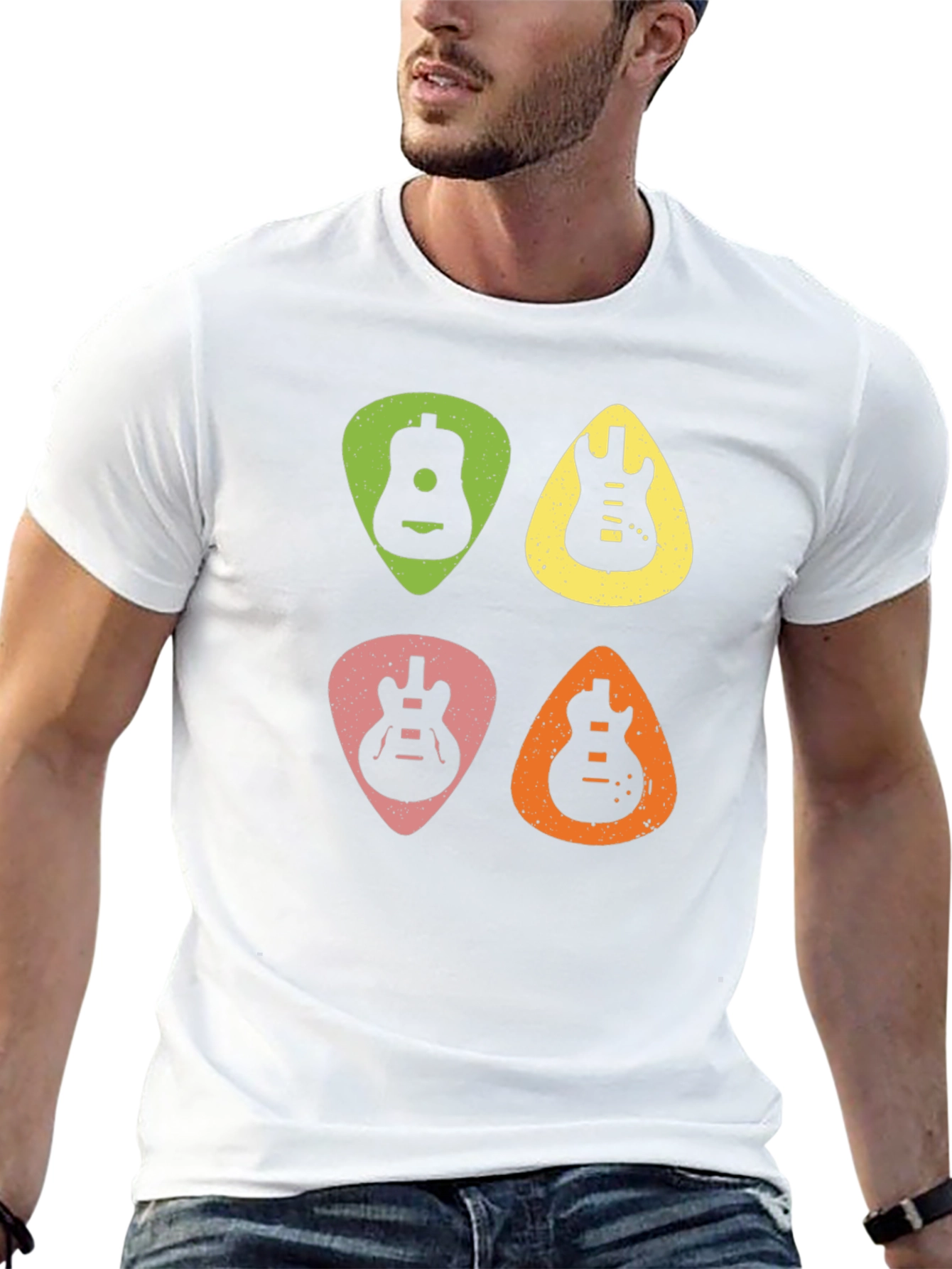 Guitar Pick Art Graphic Tee