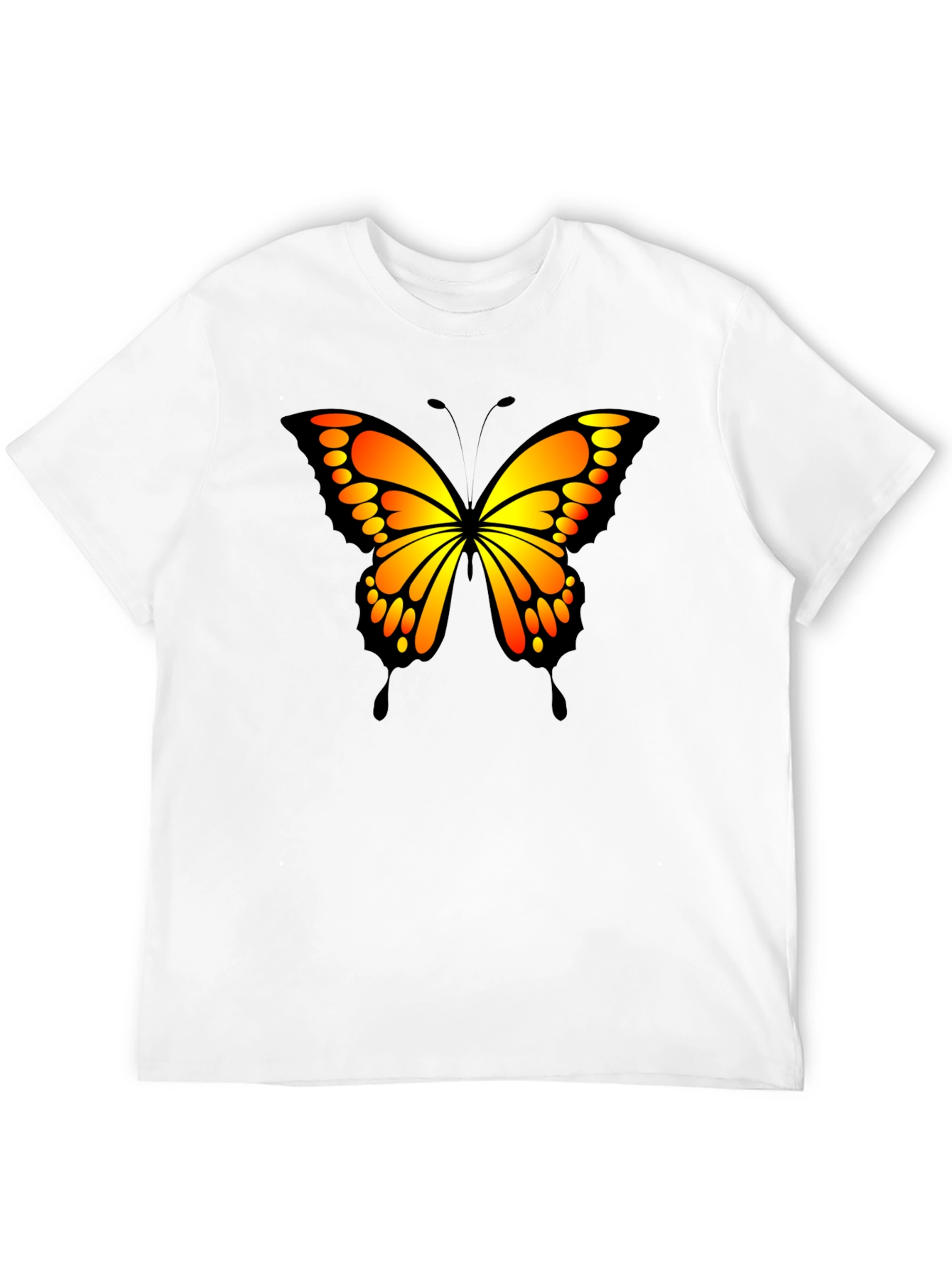 Butterfly Graphic Tee - Bold & Vibrant Black Shirt