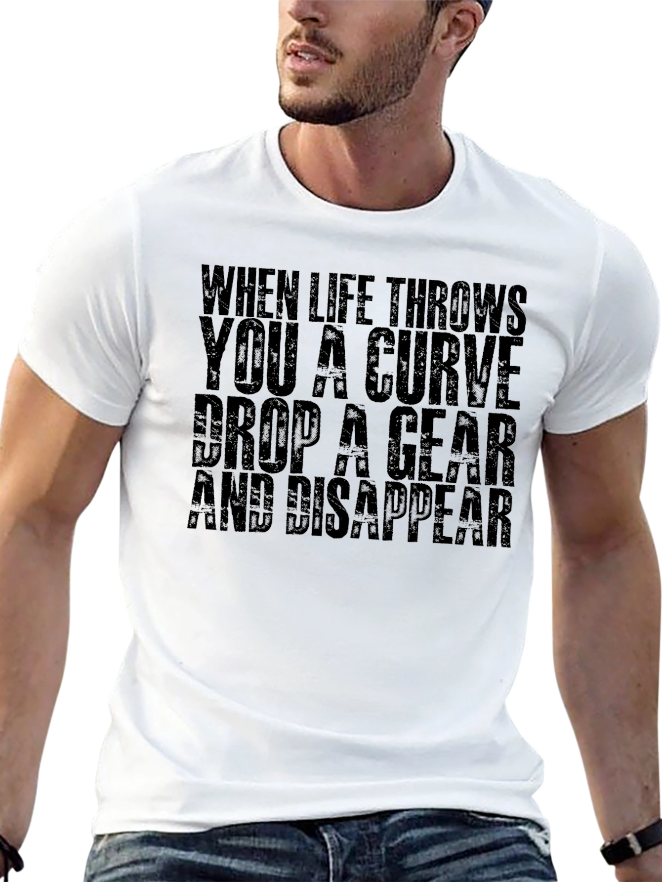 Curve Gear Disappear Mens Black T-Shirt