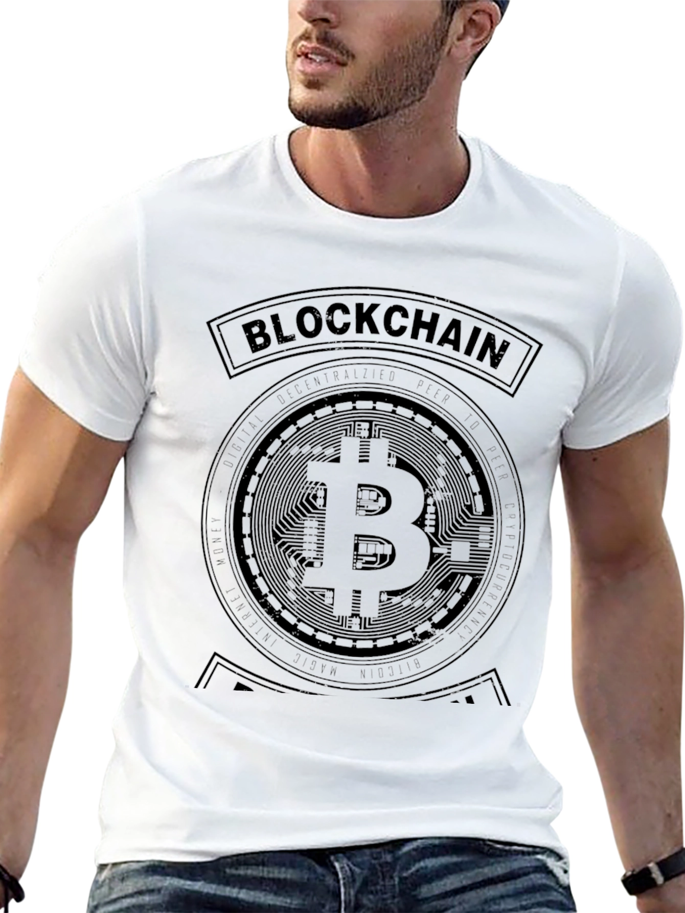 Blockchain Bitcoin T-Shirt Crypto Cryptocurrency