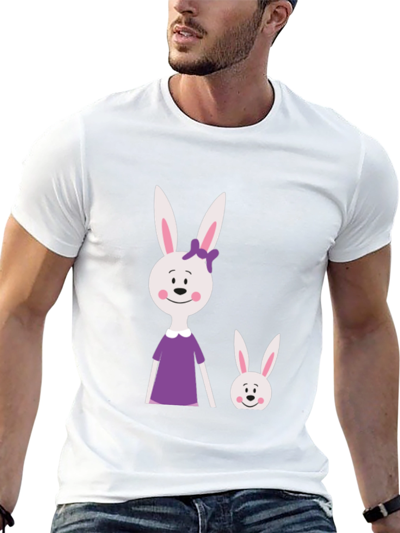 Bunny Graphic Tee: Cute Easter Rabbit Design