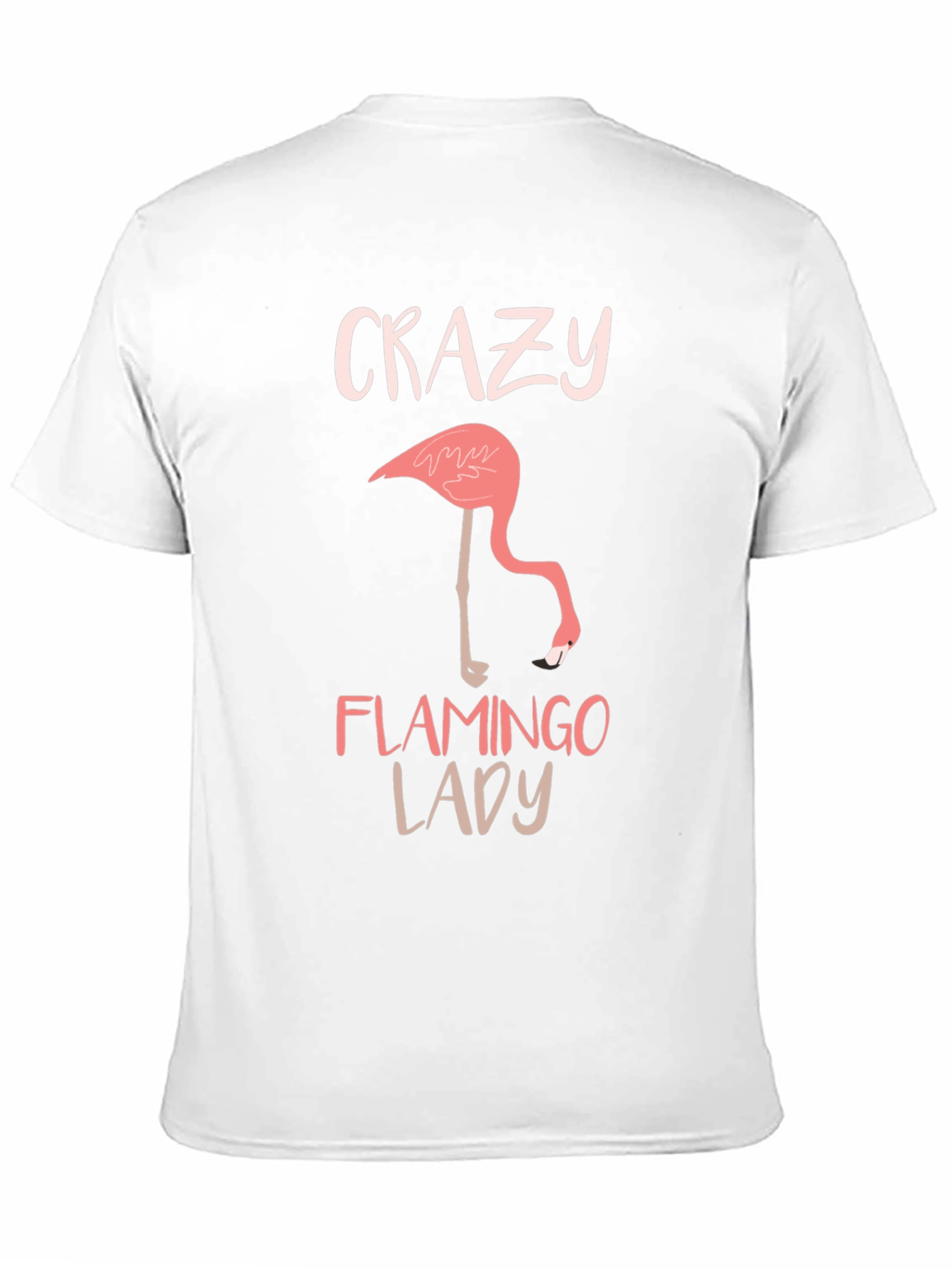 Crazy Flamingo Lady Black T-Shirt