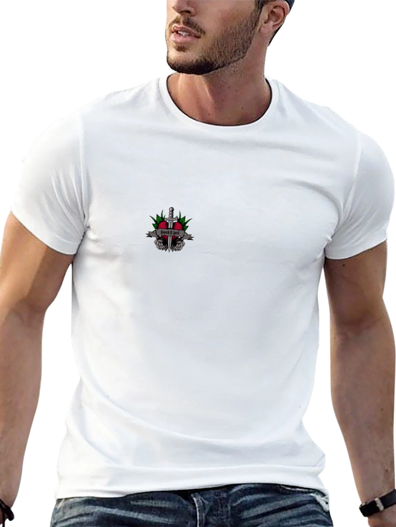 Mens Black Graphic Tee - Love & Hurt