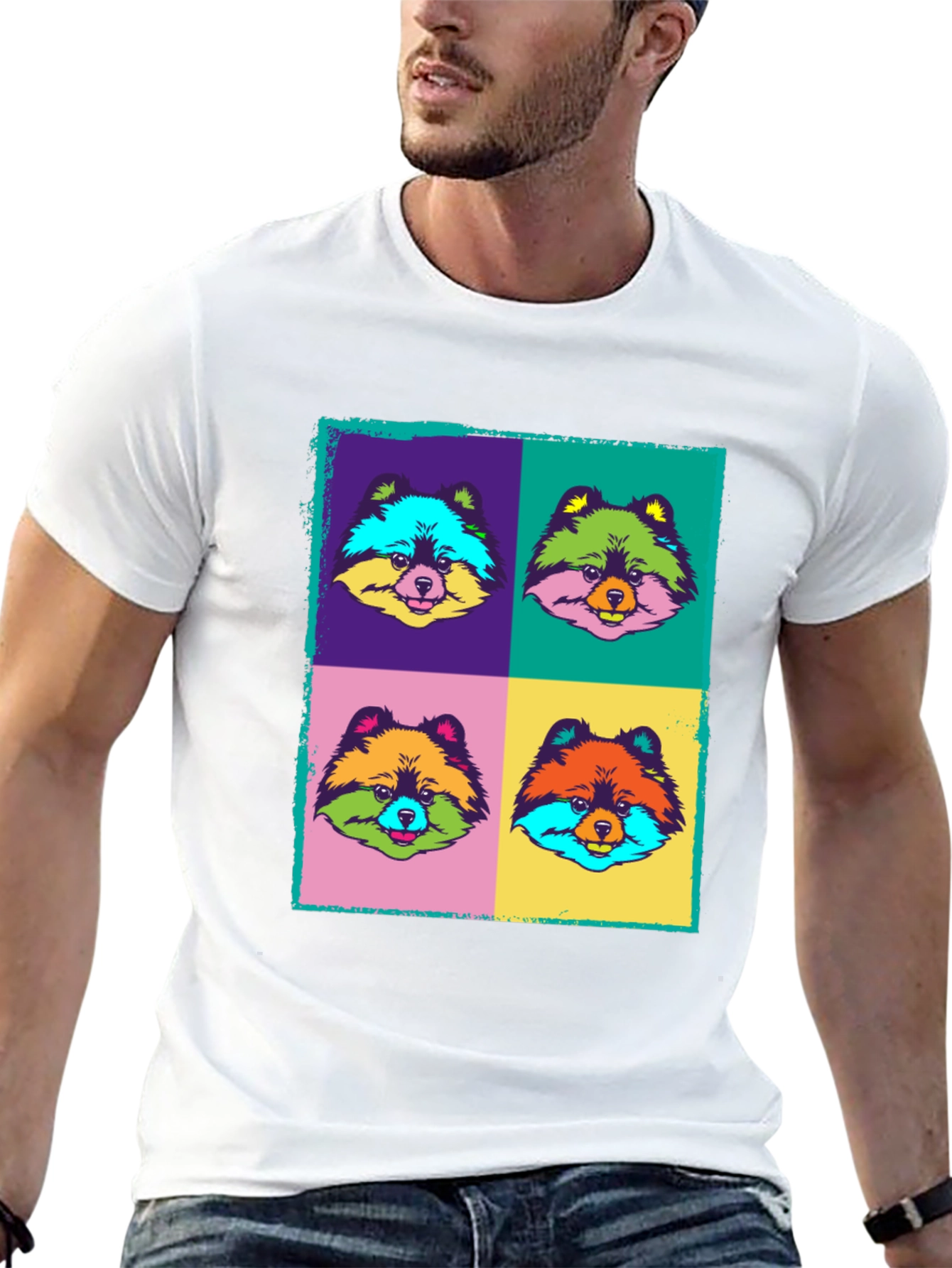 Pop Art Pomeranian T-Shirt - Unique Graphic Tee