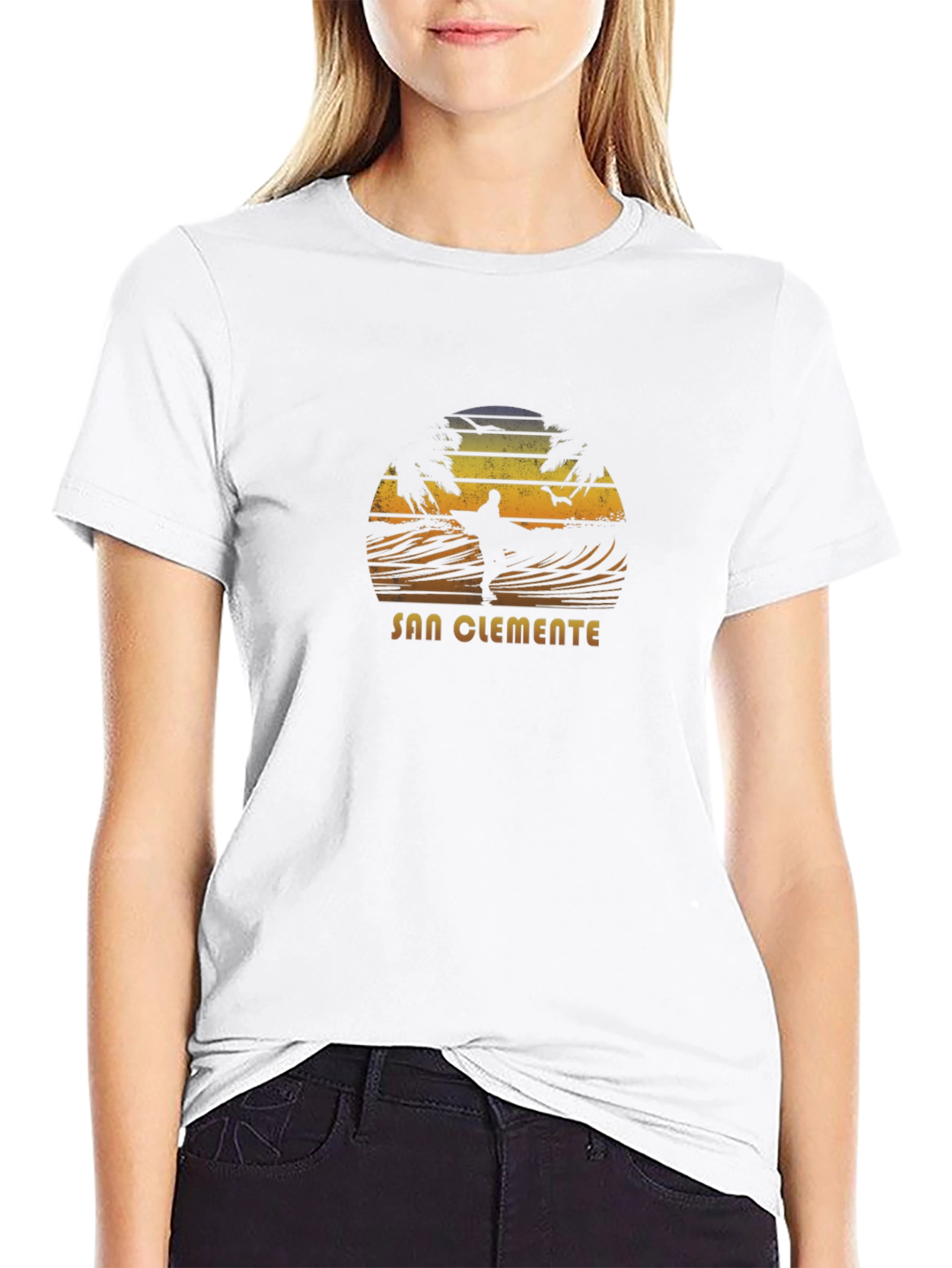 San Clemente Surfer Graphic Tee - Black