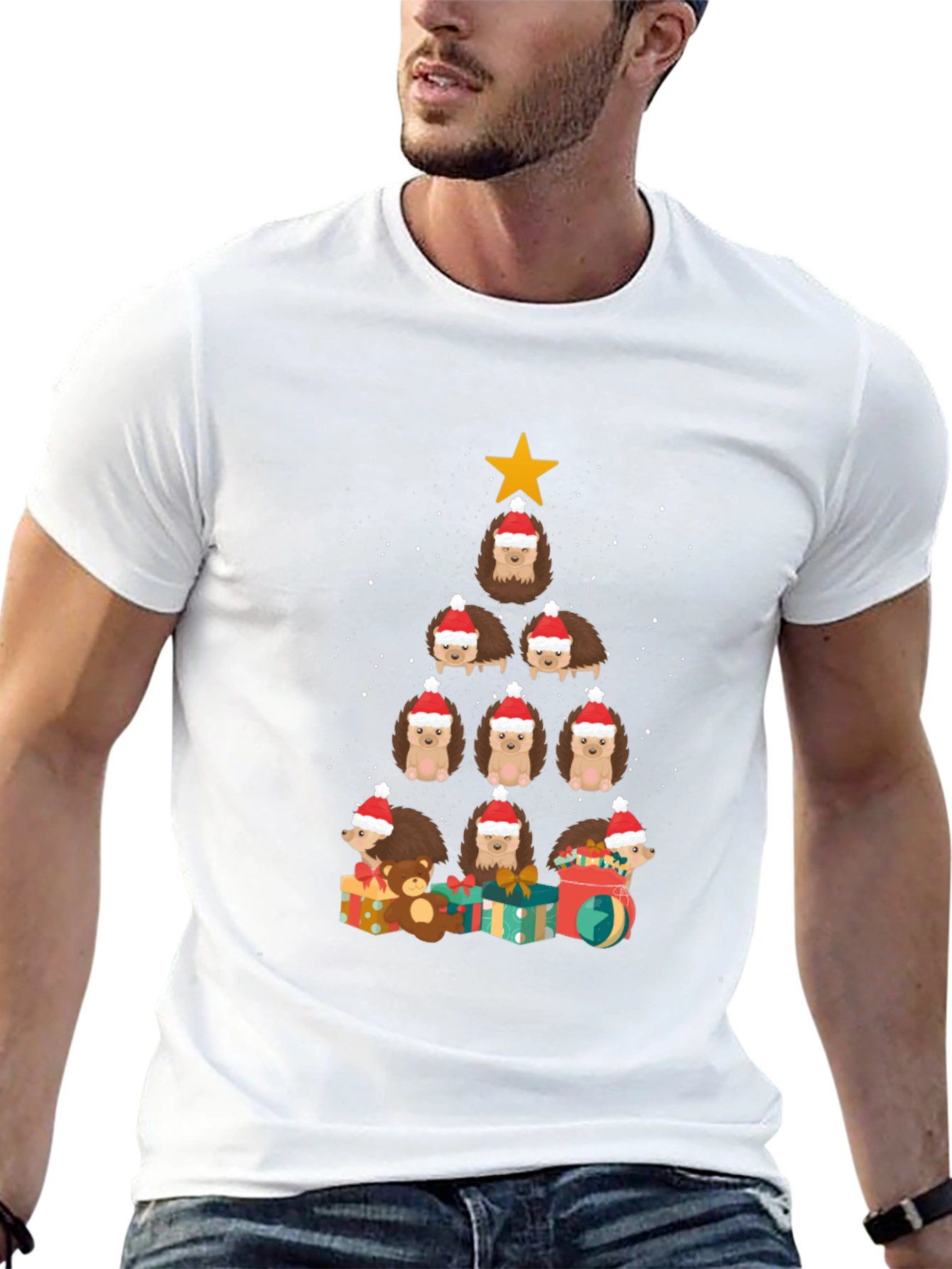Holiday Hedgehog Christmas Tree T-Shirt