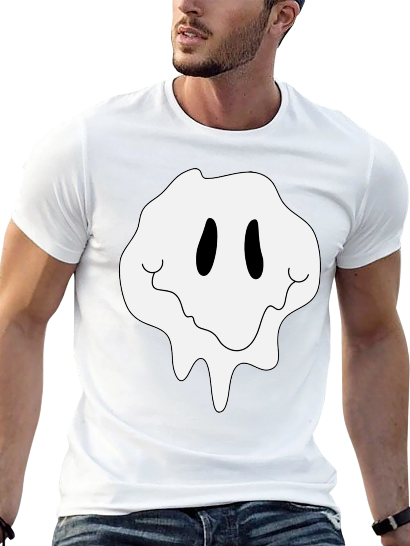 Melting Smiley Face Graphic Tee