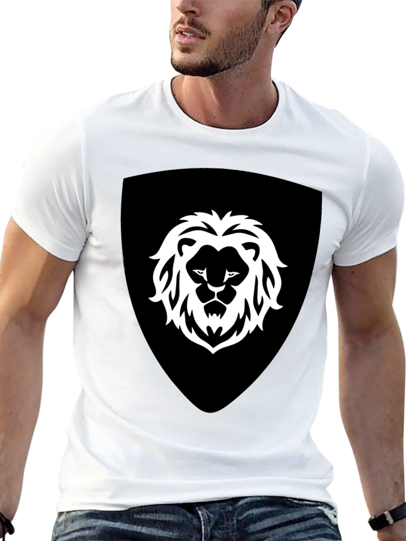 Lion Shield Graphic Tee - Bold Style