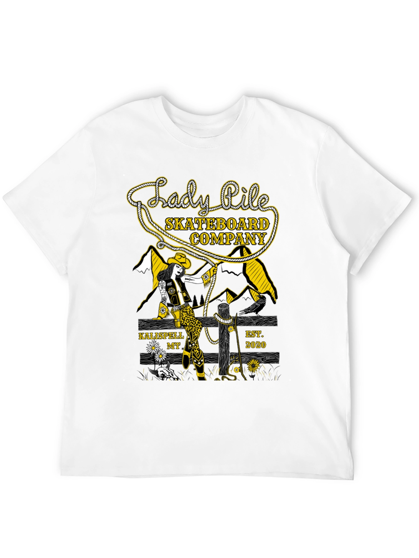 Lady Pile Skateboard Company Black Graphic Tee