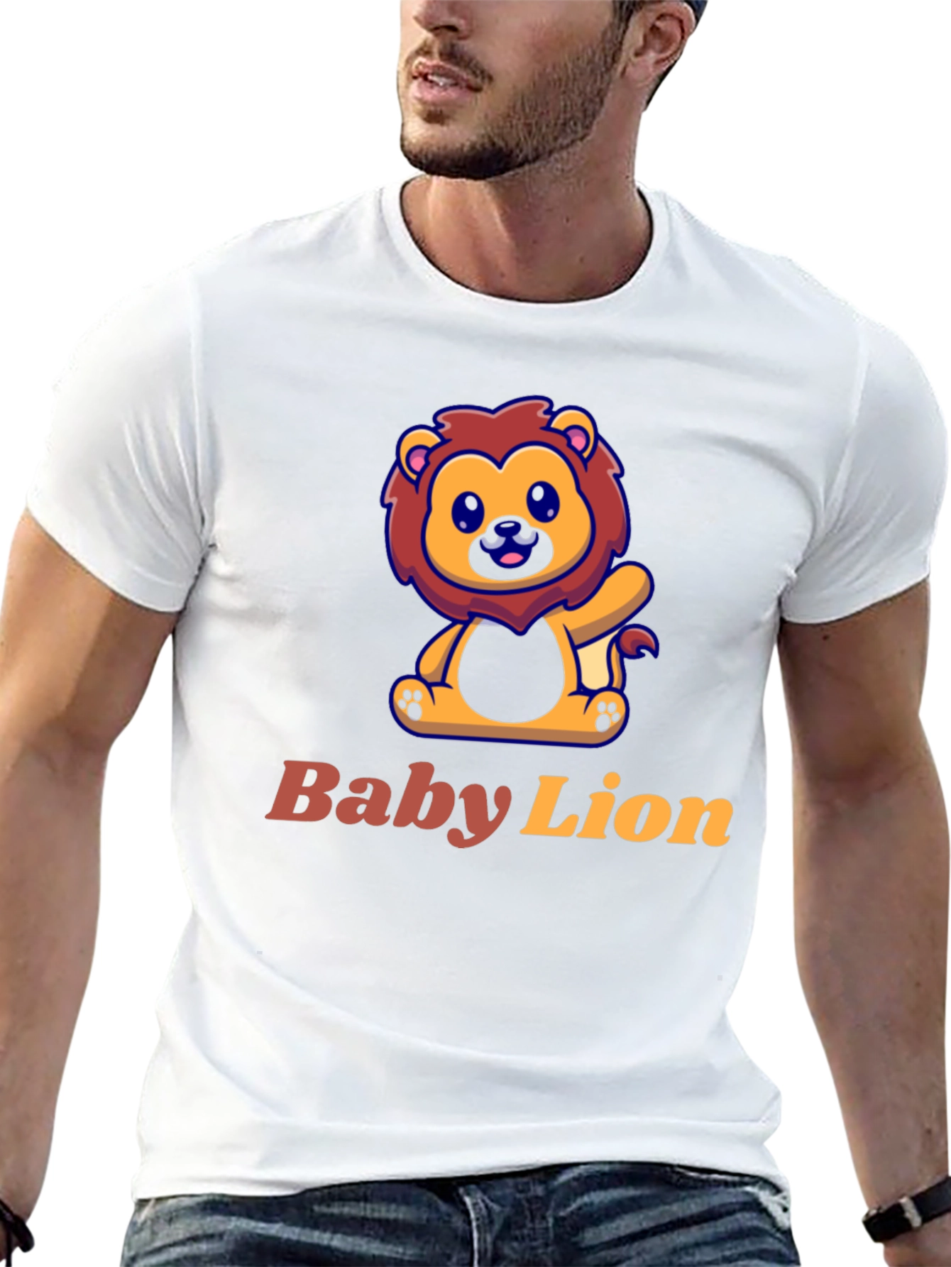 Cute Baby Lion Graphic Tee - Unisex