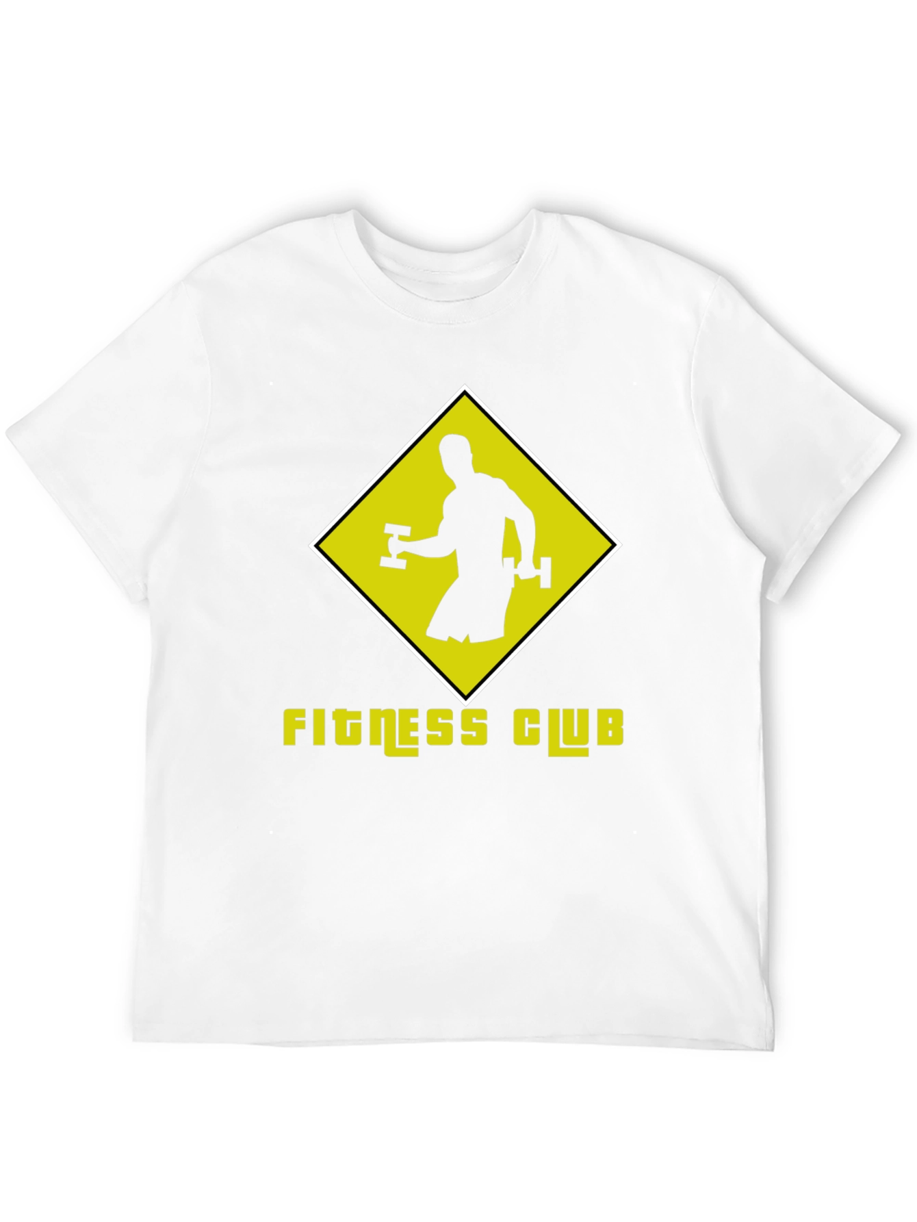 Fitness Club Graphic Tee - Black Cotton T-Shirt