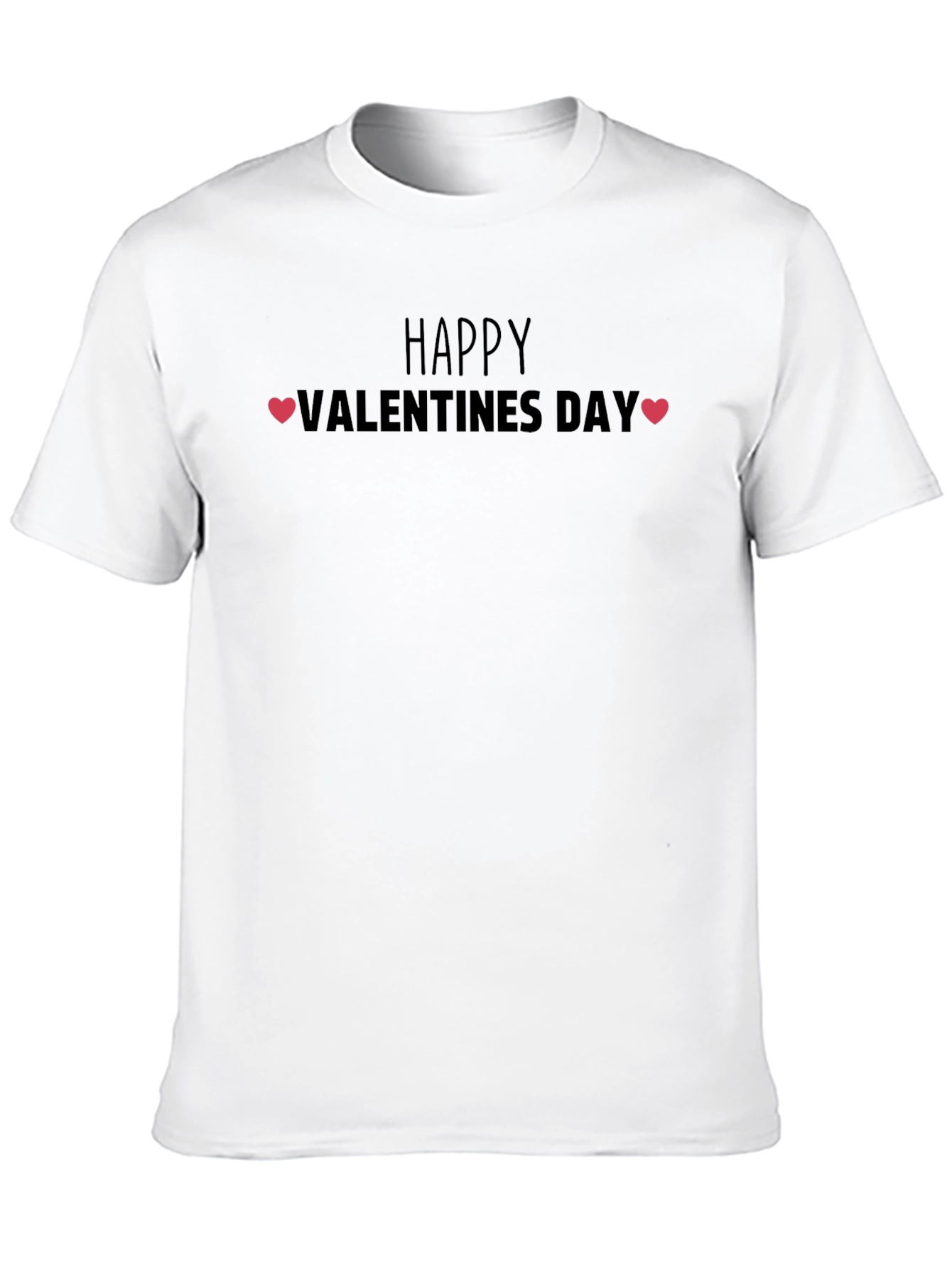 Happy Valentines Day T-Shirt - Mens Black Tee