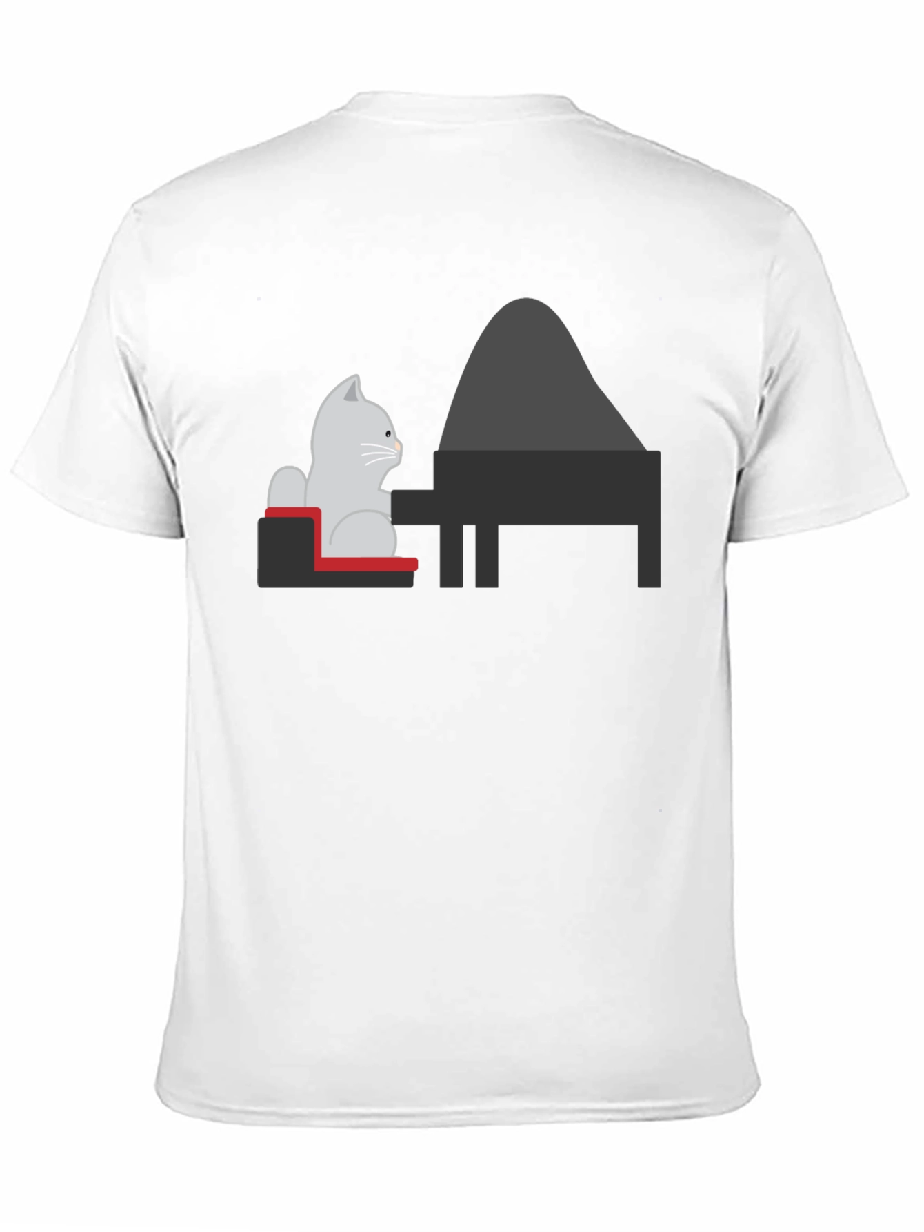 Cat Playing Piano Graphic Tee
