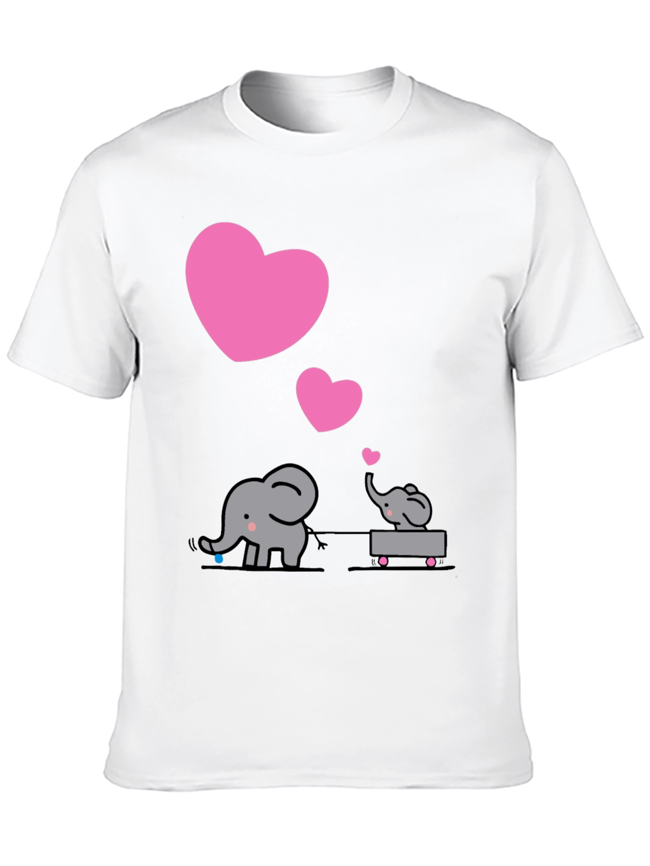 Elephant Love T-Shirt Cute Cartoon Design