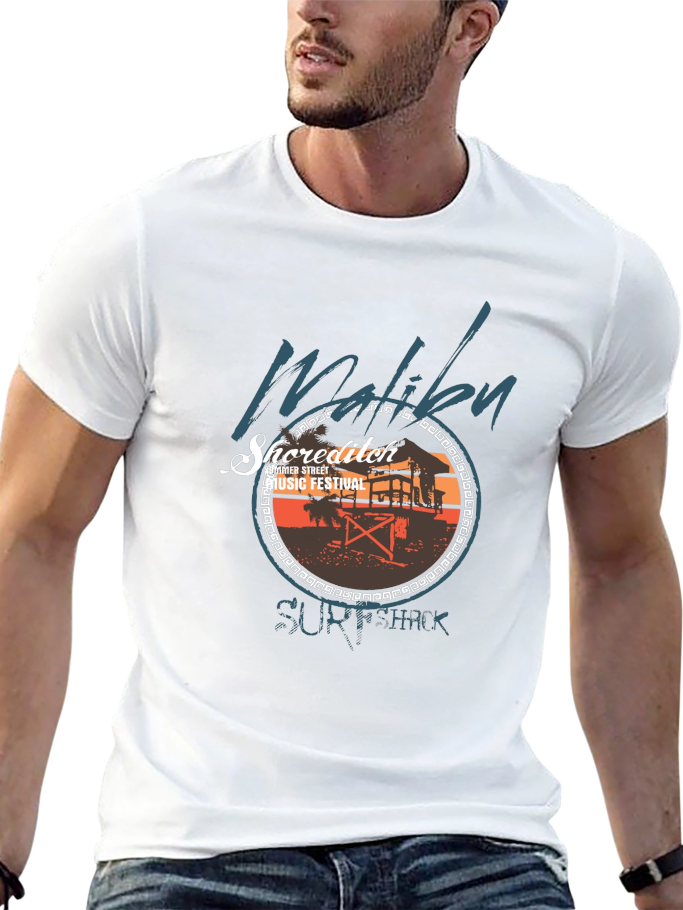 Malibu Surf Shack Music Festival Graphic T-Shirt