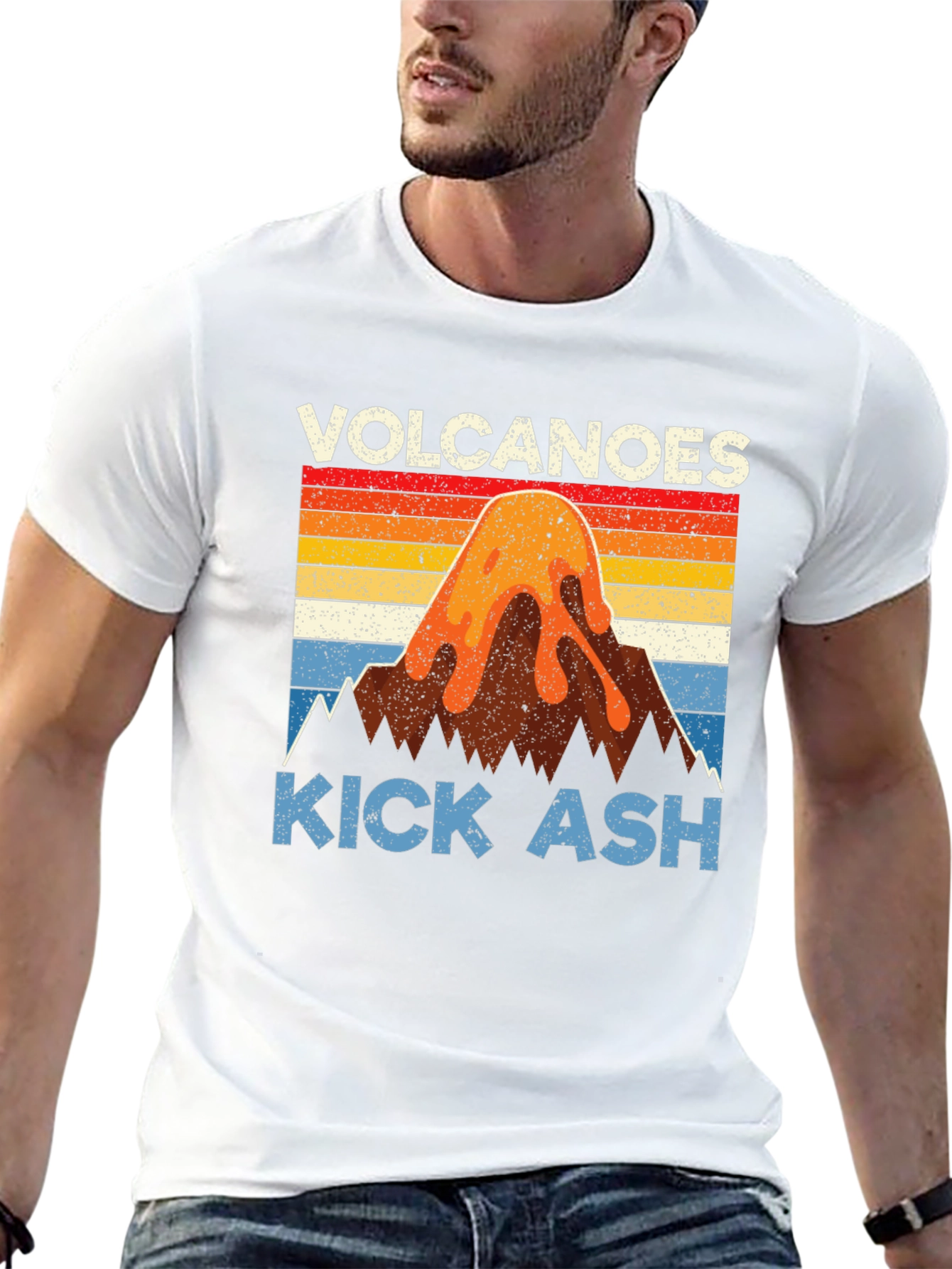 Volcanoes Kick Ash Graphic T-Shirt