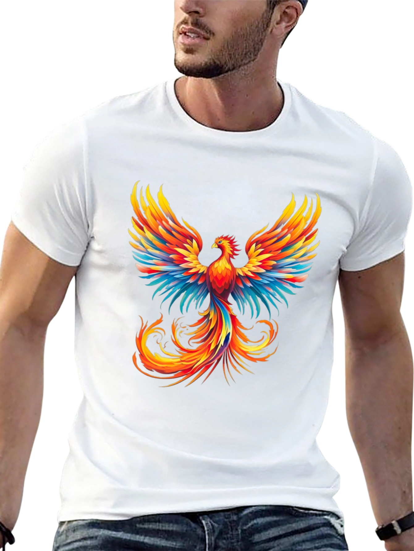 Phoenix Graphic Tee - Bold Firebird Design