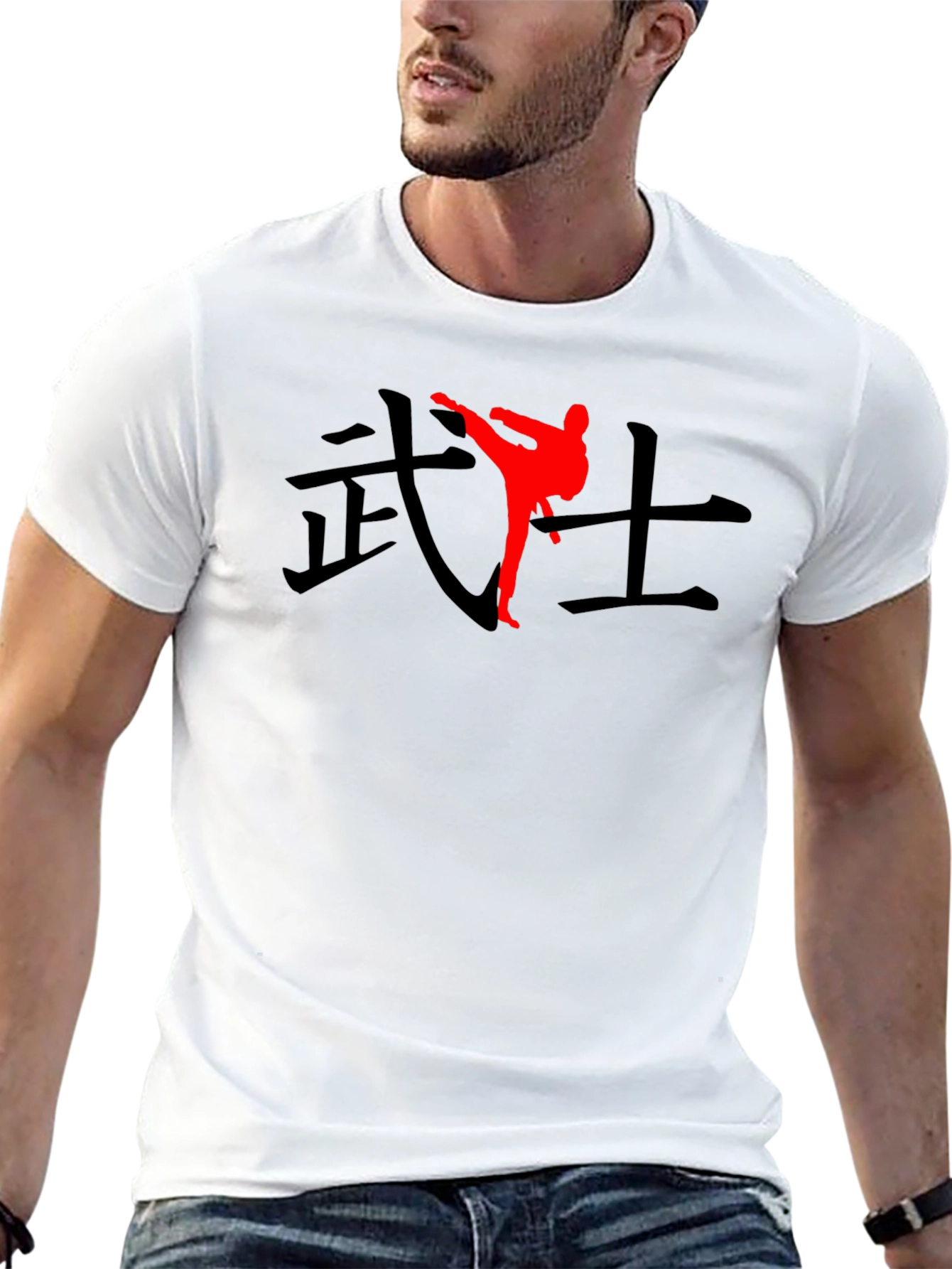 Warrior Kick Graphic Tee - Martial Arts Inspired