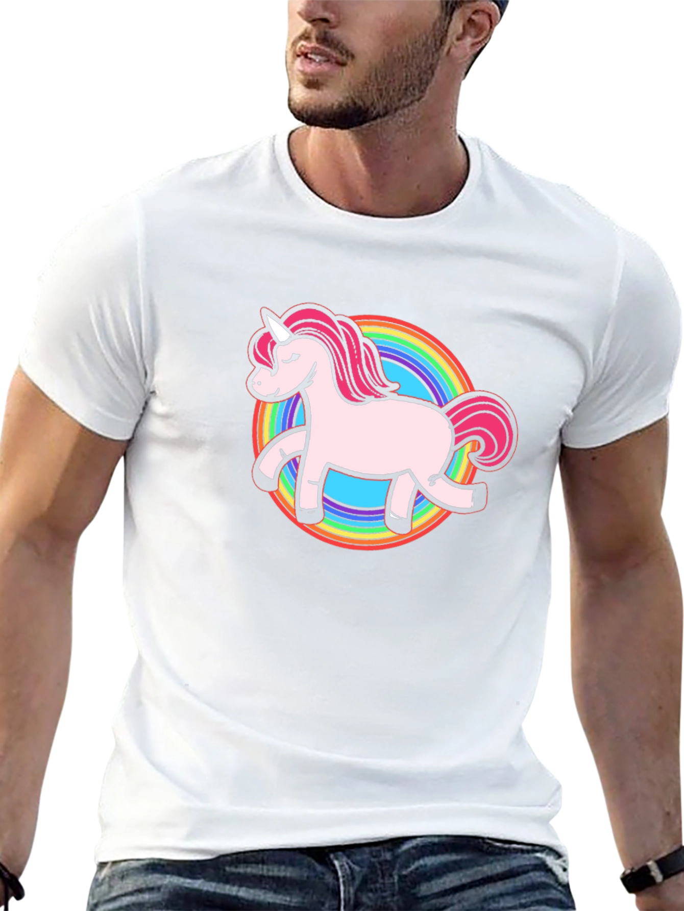 Unicorn Rainbow Graphic T-Shirt