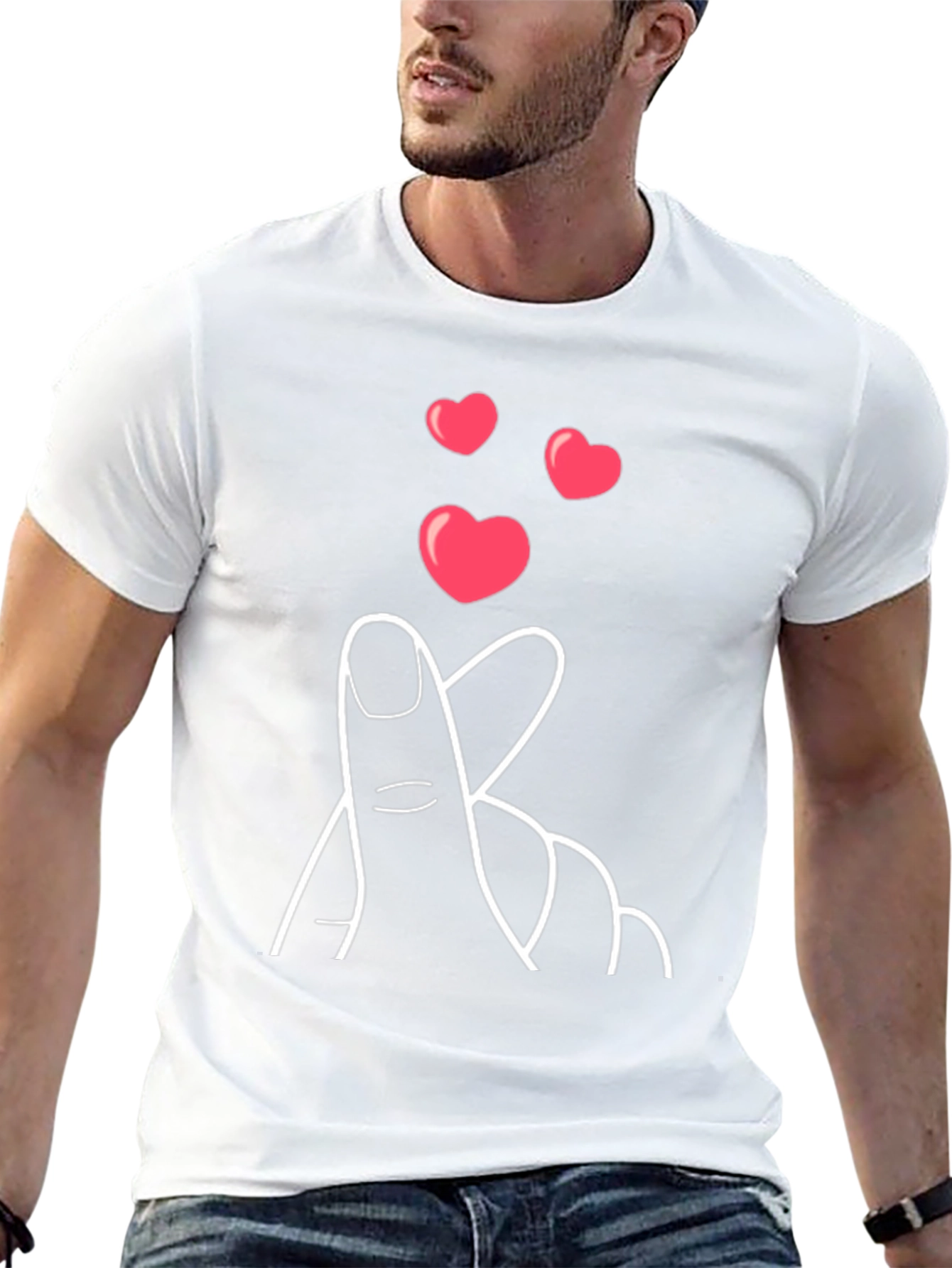 Love Sign T-Shirt - Heart Gesture Tee