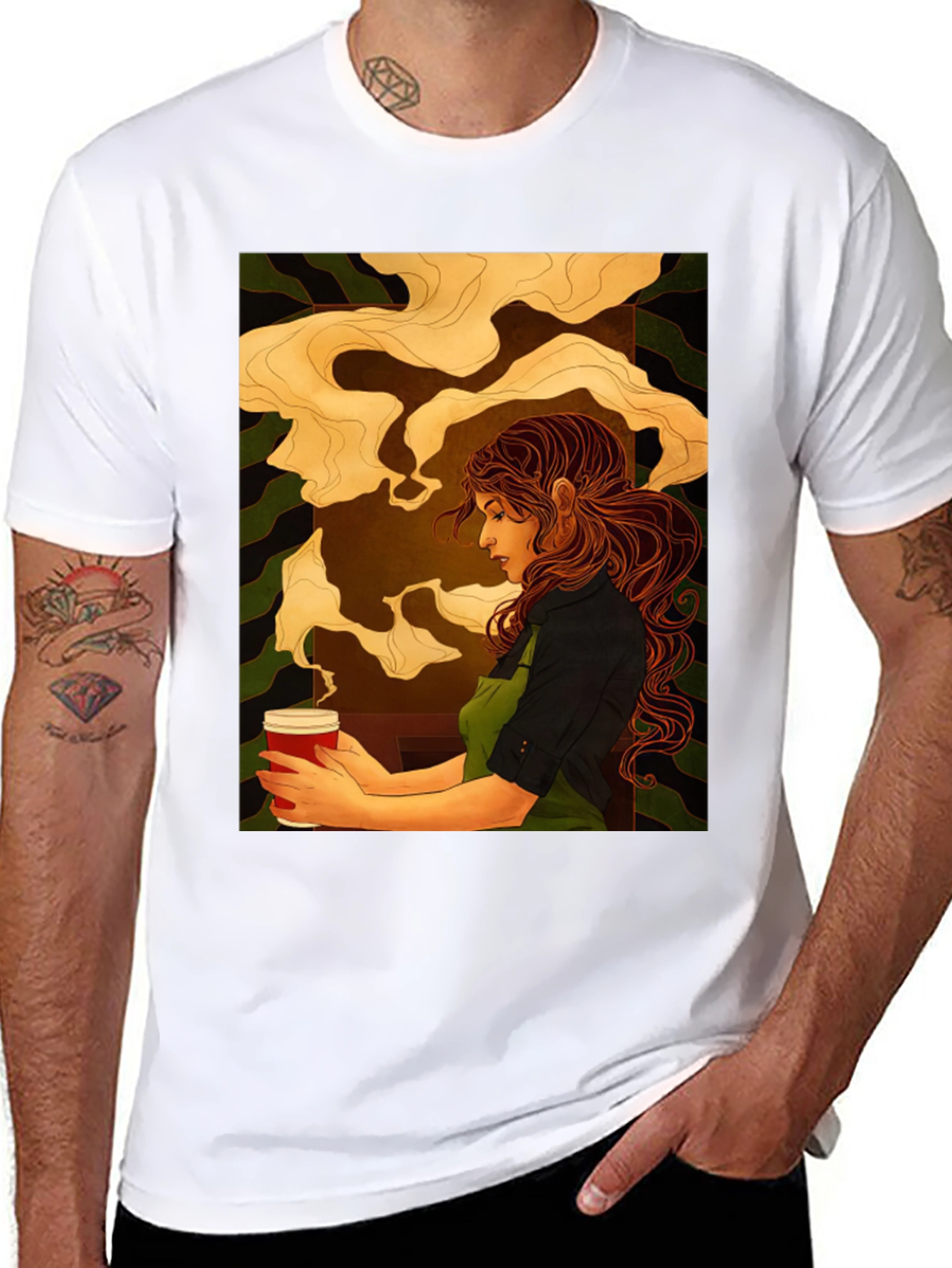 Barista Art Black T-Shirt - Coffee Lovers Tee
