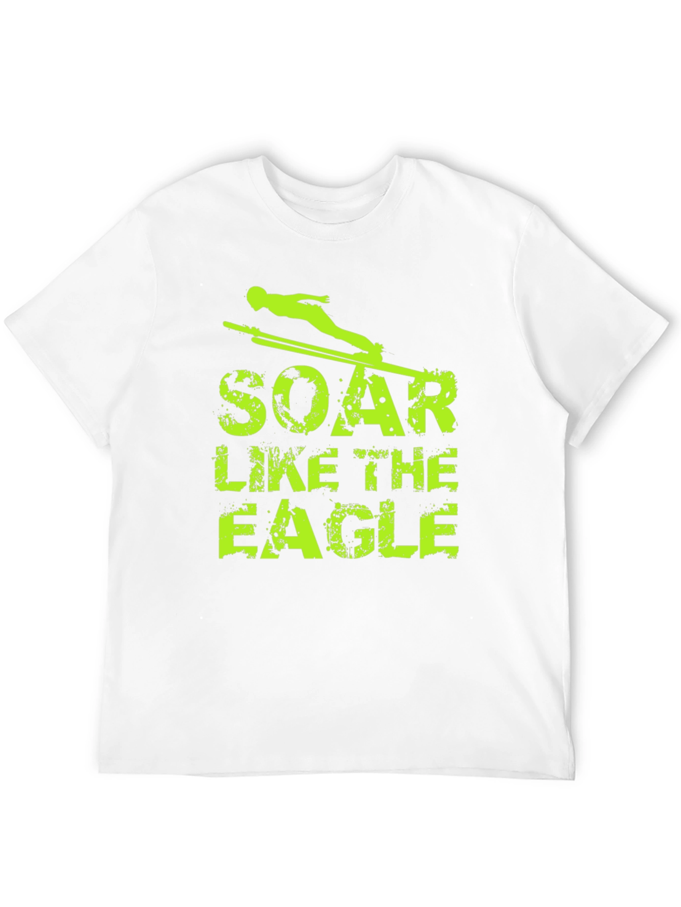 Soar Like The Eagle Black T-Shirt Ski Jumping Design