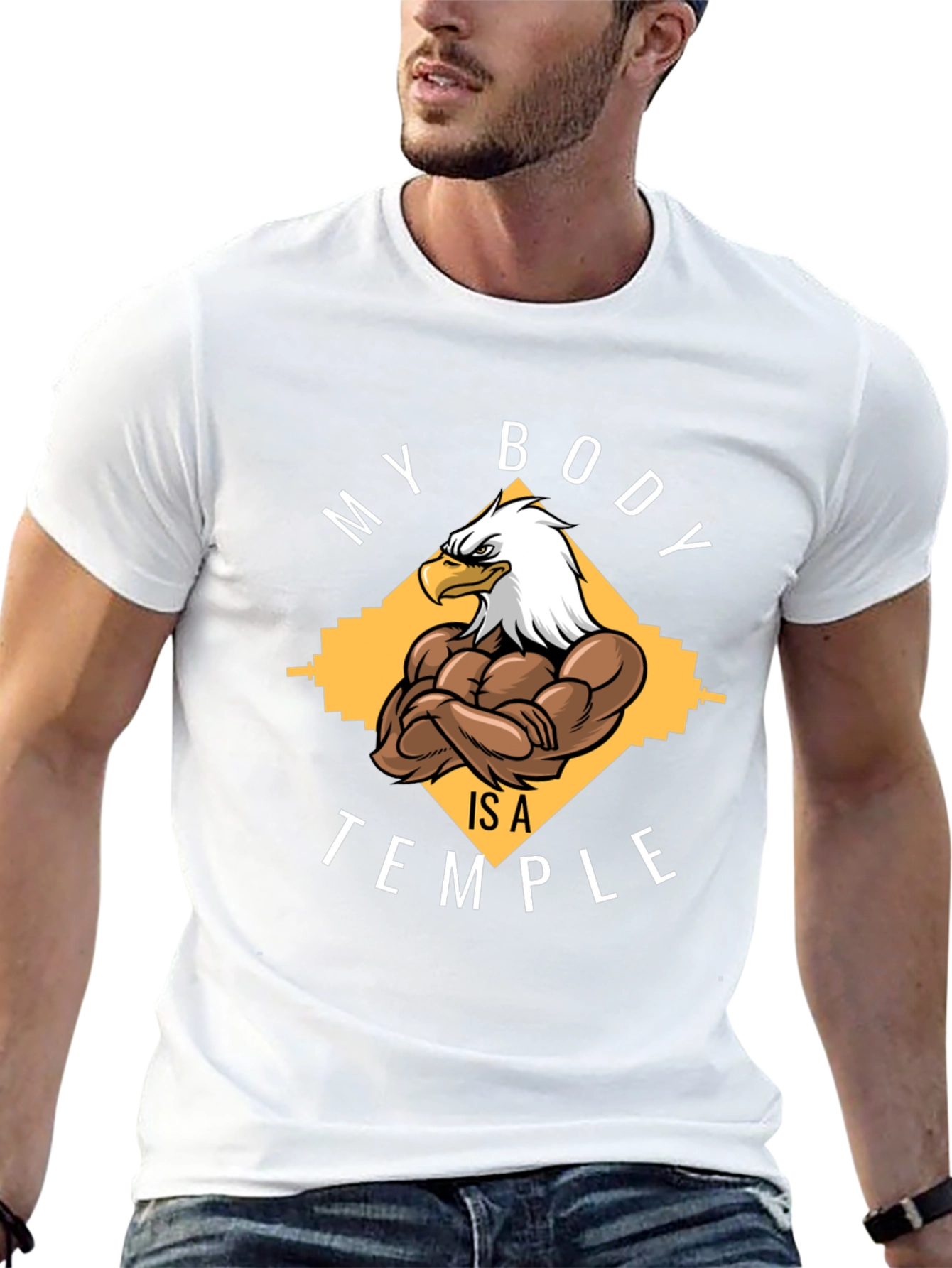 My Body is a Temple Eagle Gym T-Shirt
