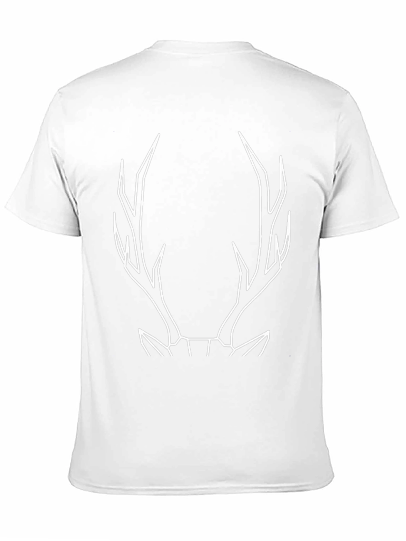 Stylish Black T-Shirt with Antler Design