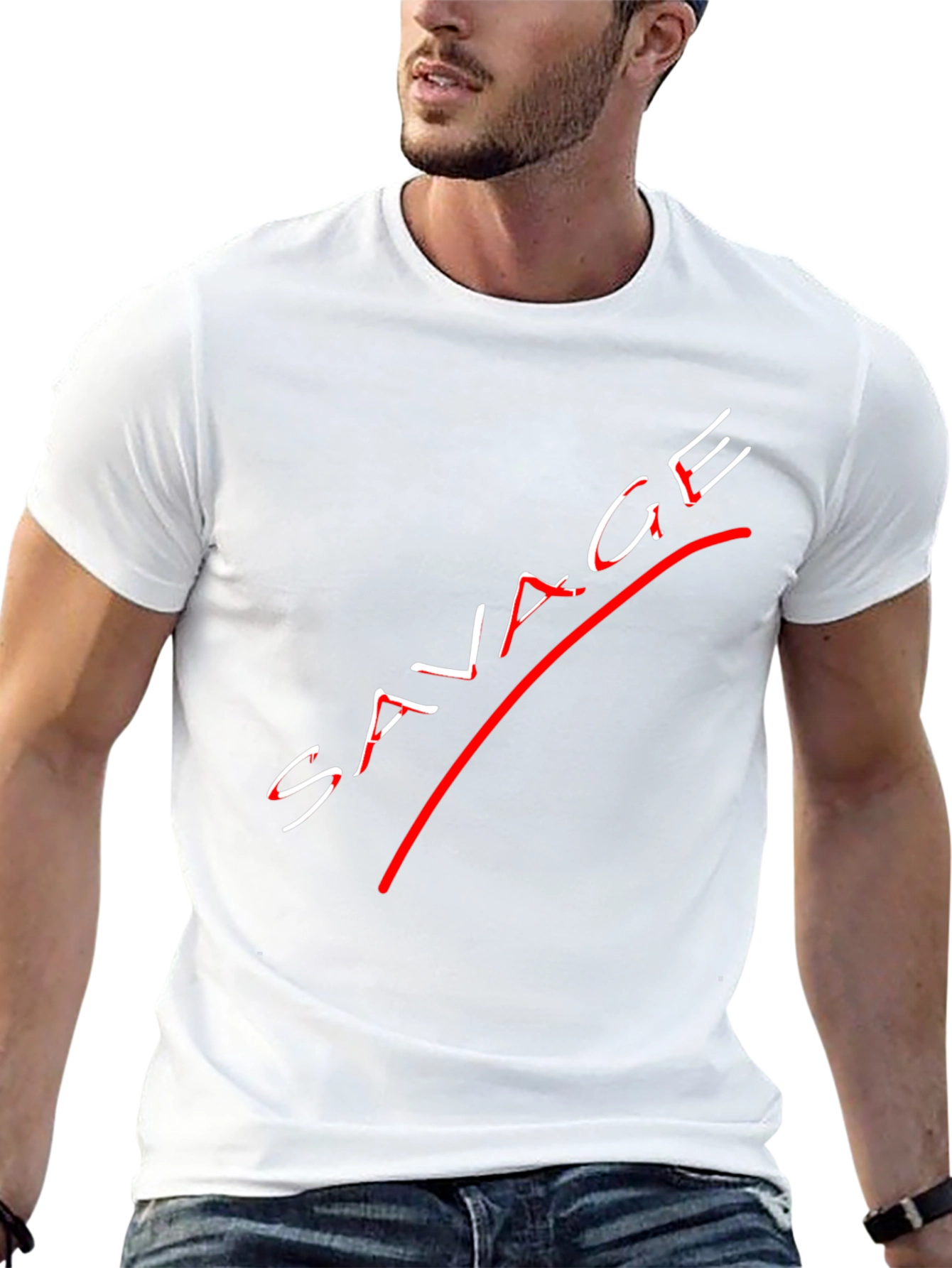 Savage Graphic Print Black T-Shirt