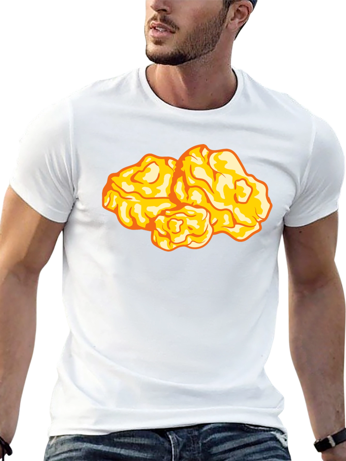 Funny Chicken Nugget Graphic T-Shirt - Foodie Fashion
