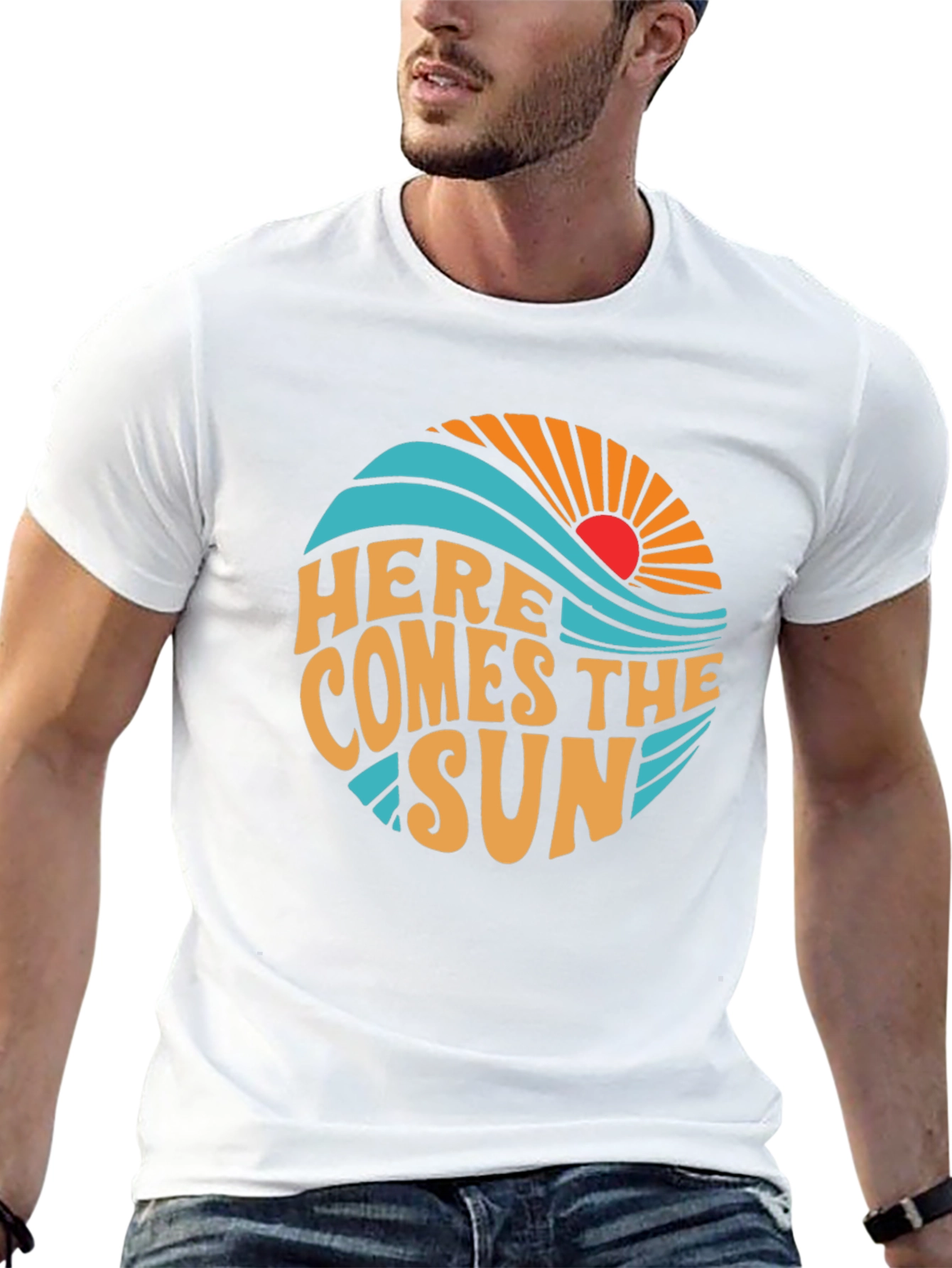 Here Comes the Sun Graphic Tee - Retro Style